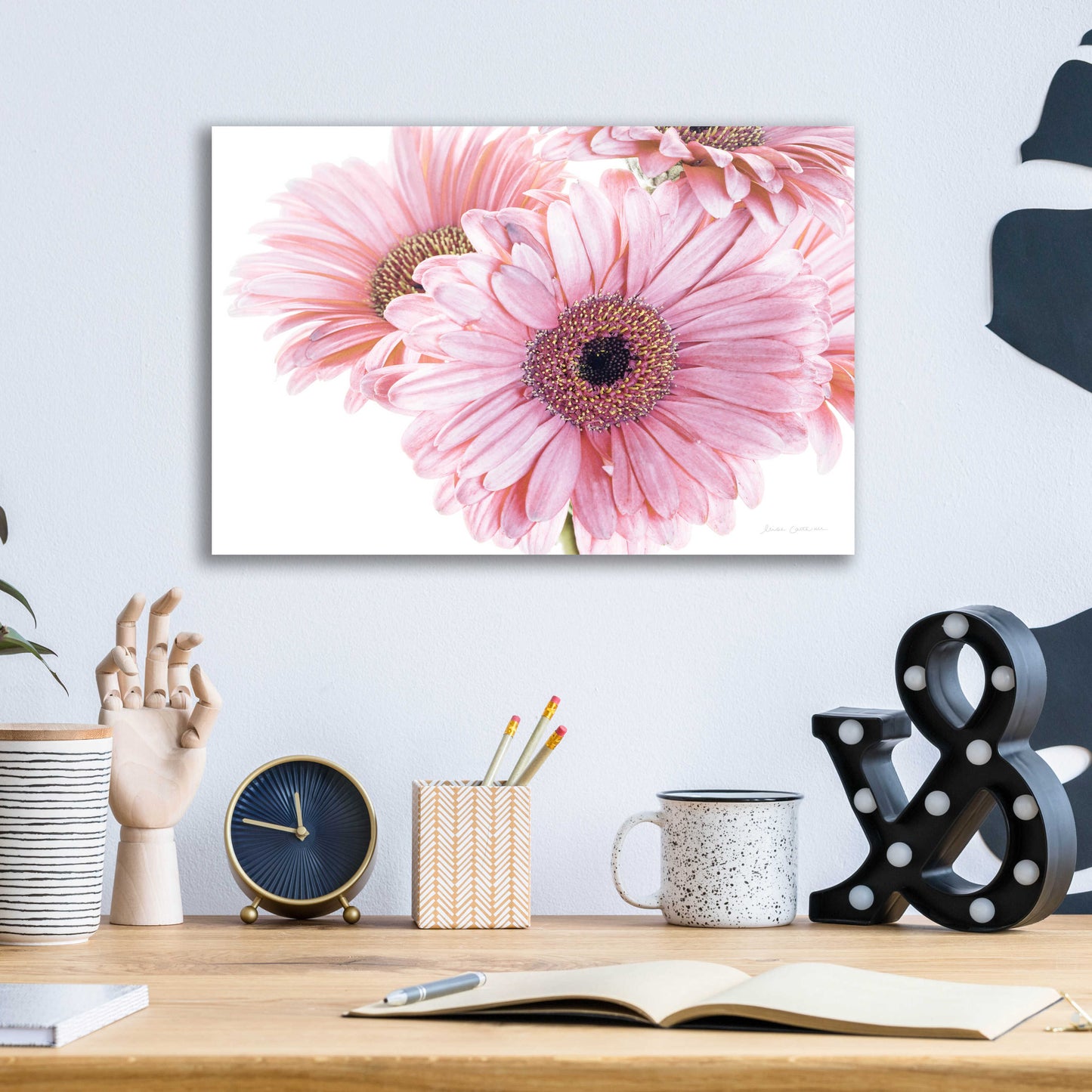 Epic Art 'Pastel Gerbera Daisies' by Elise Catterall, Acrylic Glass Wall Art,16x12