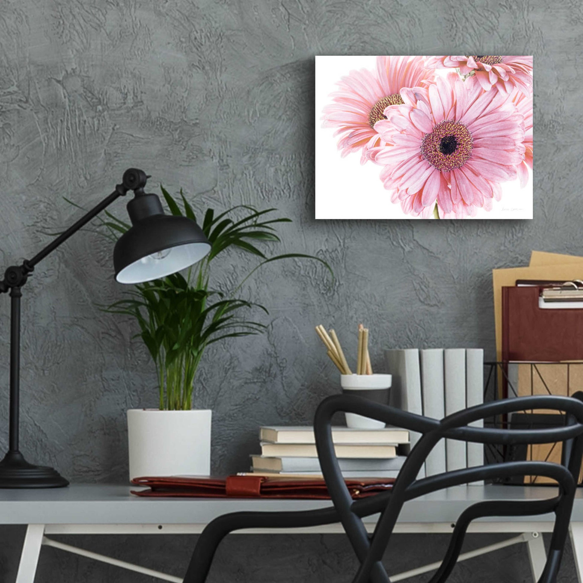 Epic Art 'Pastel Gerbera Daisies' by Elise Catterall, Acrylic Glass Wall Art,16x12