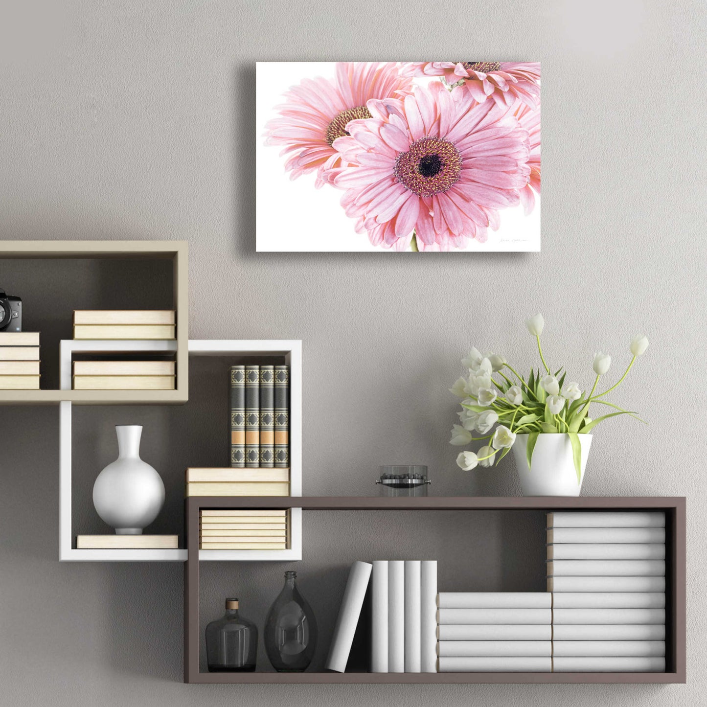 Epic Art 'Pastel Gerbera Daisies' by Elise Catterall, Acrylic Glass Wall Art,24x16