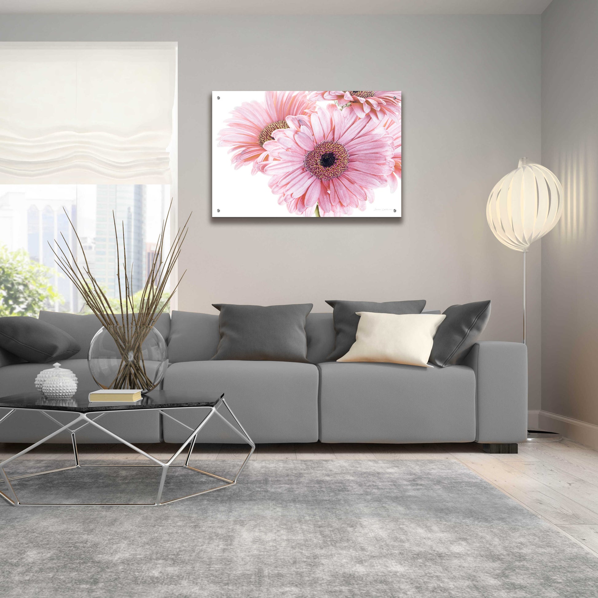 Epic Art 'Pastel Gerbera Daisies' by Elise Catterall, Acrylic Glass Wall Art,36x24