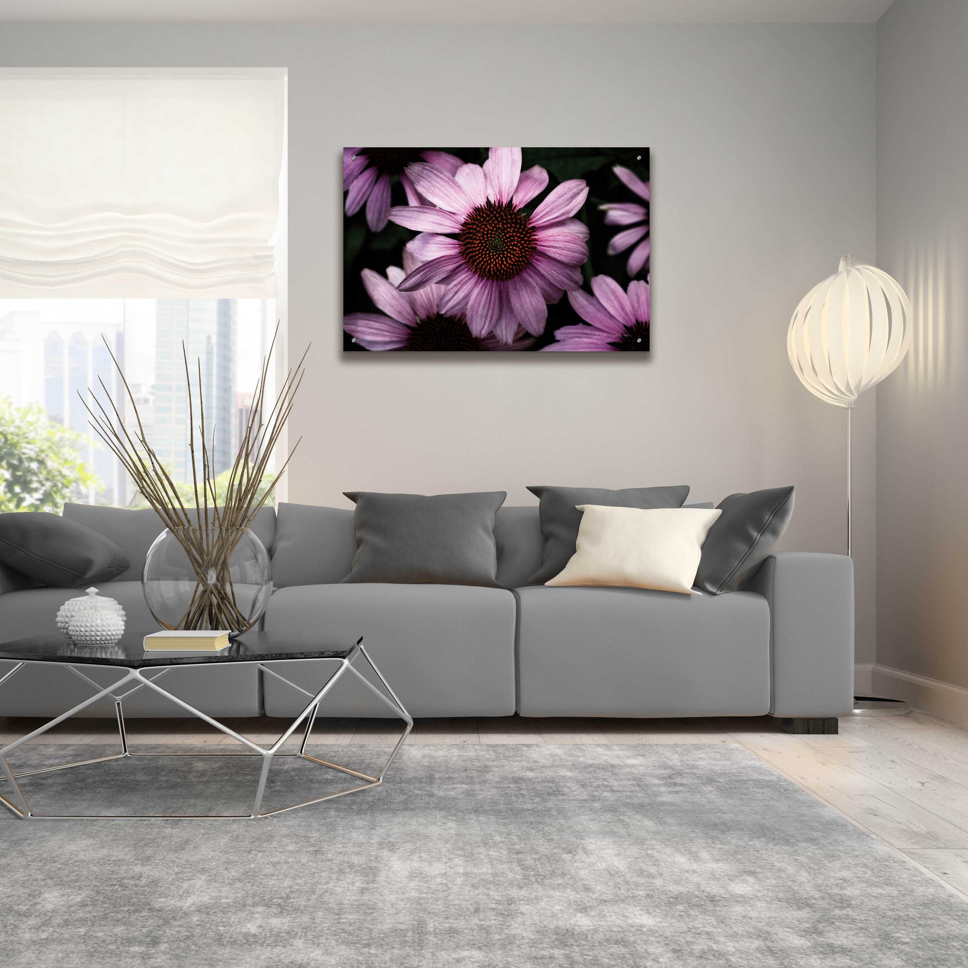 Epic Art 'Echinacea' by Elise Catterall, Acrylic Glass Wall Art,36x24