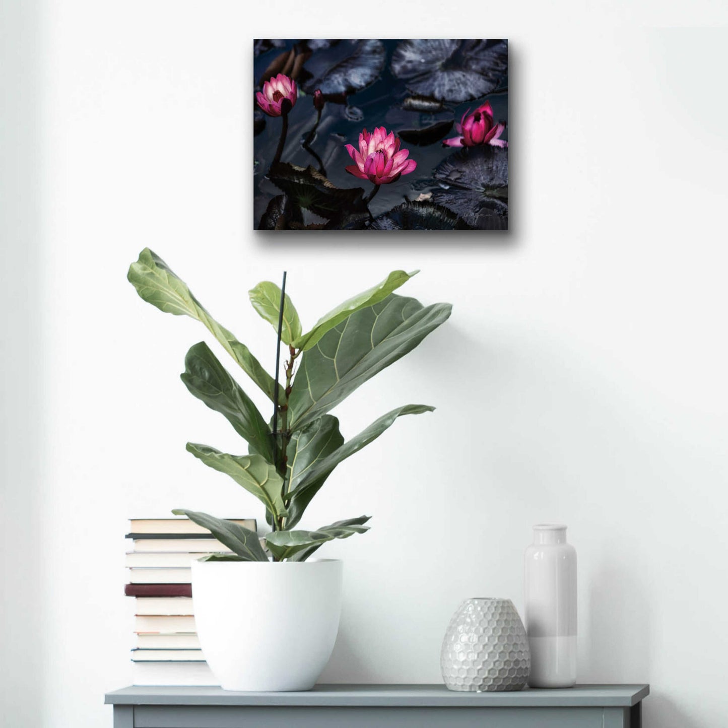 Epic Art 'Waterlilies' by Elise Catterall, Acrylic Glass Wall Art,16x12