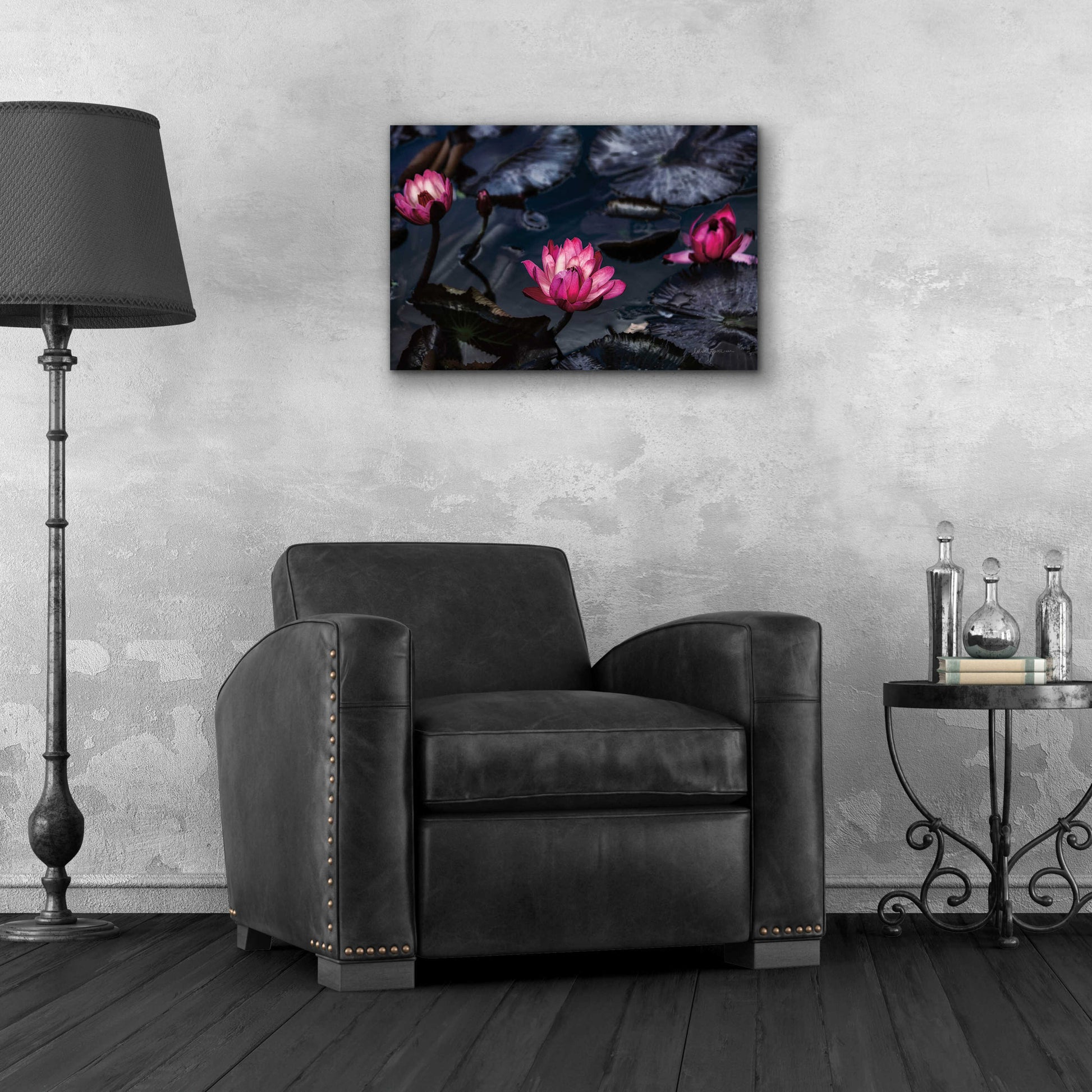 Epic Art 'Waterlilies' by Elise Catterall, Acrylic Glass Wall Art,24x16