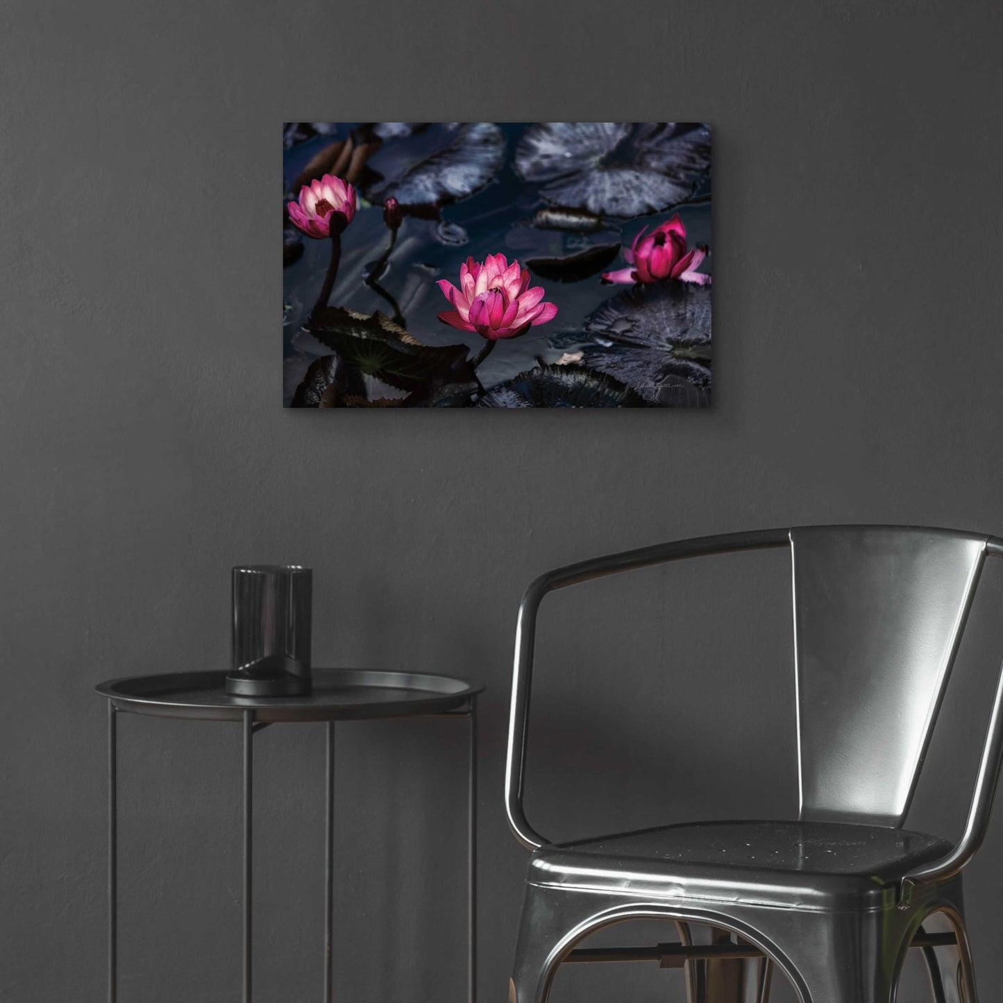 Epic Art 'Waterlilies' by Elise Catterall, Acrylic Glass Wall Art,24x16