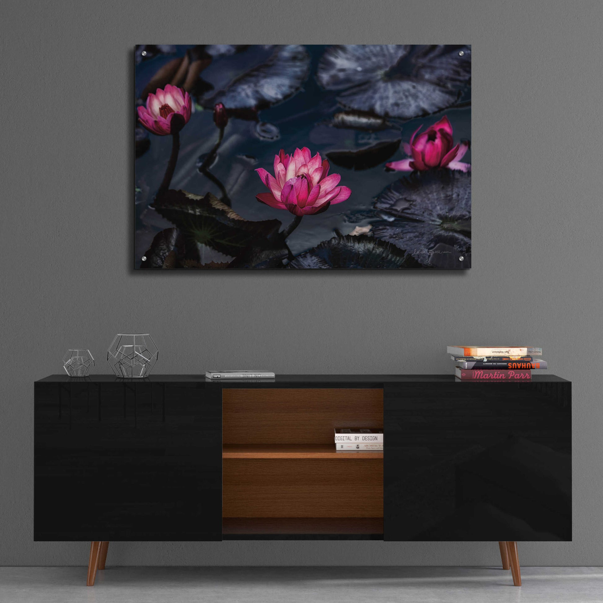 Epic Art 'Waterlilies' by Elise Catterall, Acrylic Glass Wall Art,36x24