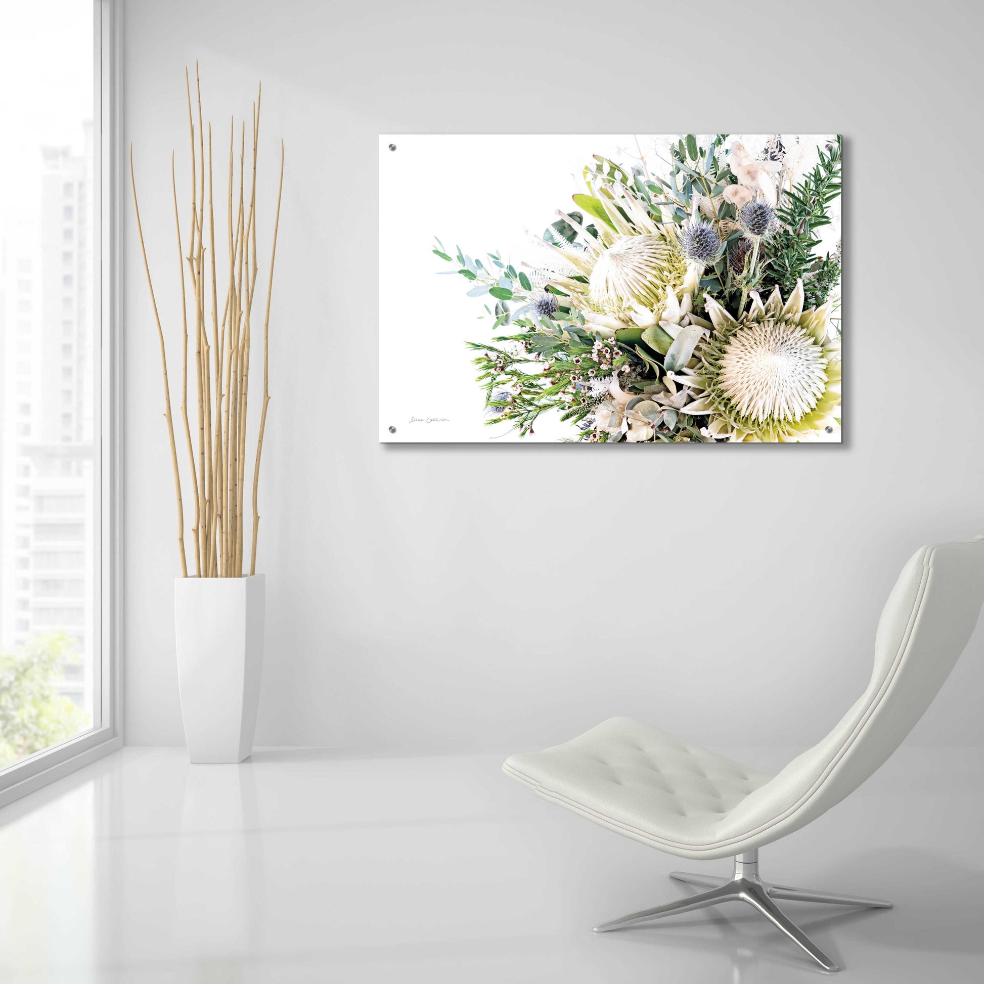 Epic Art 'Protea Bouquet I' by Elise Catterall, Acrylic Glass Wall Art,36x24