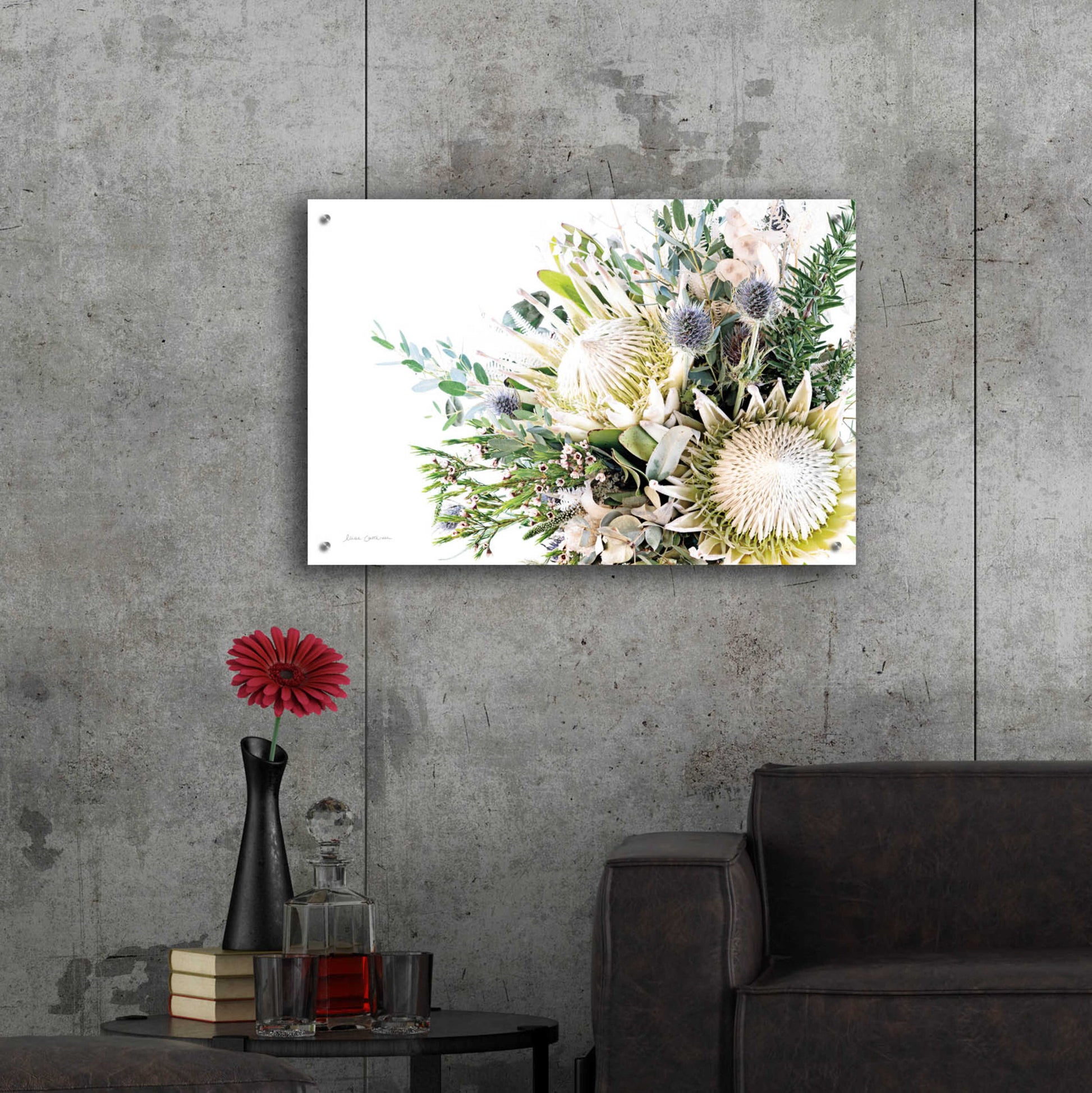 Epic Art 'Protea Bouquet I' by Elise Catterall, Acrylic Glass Wall Art,36x24