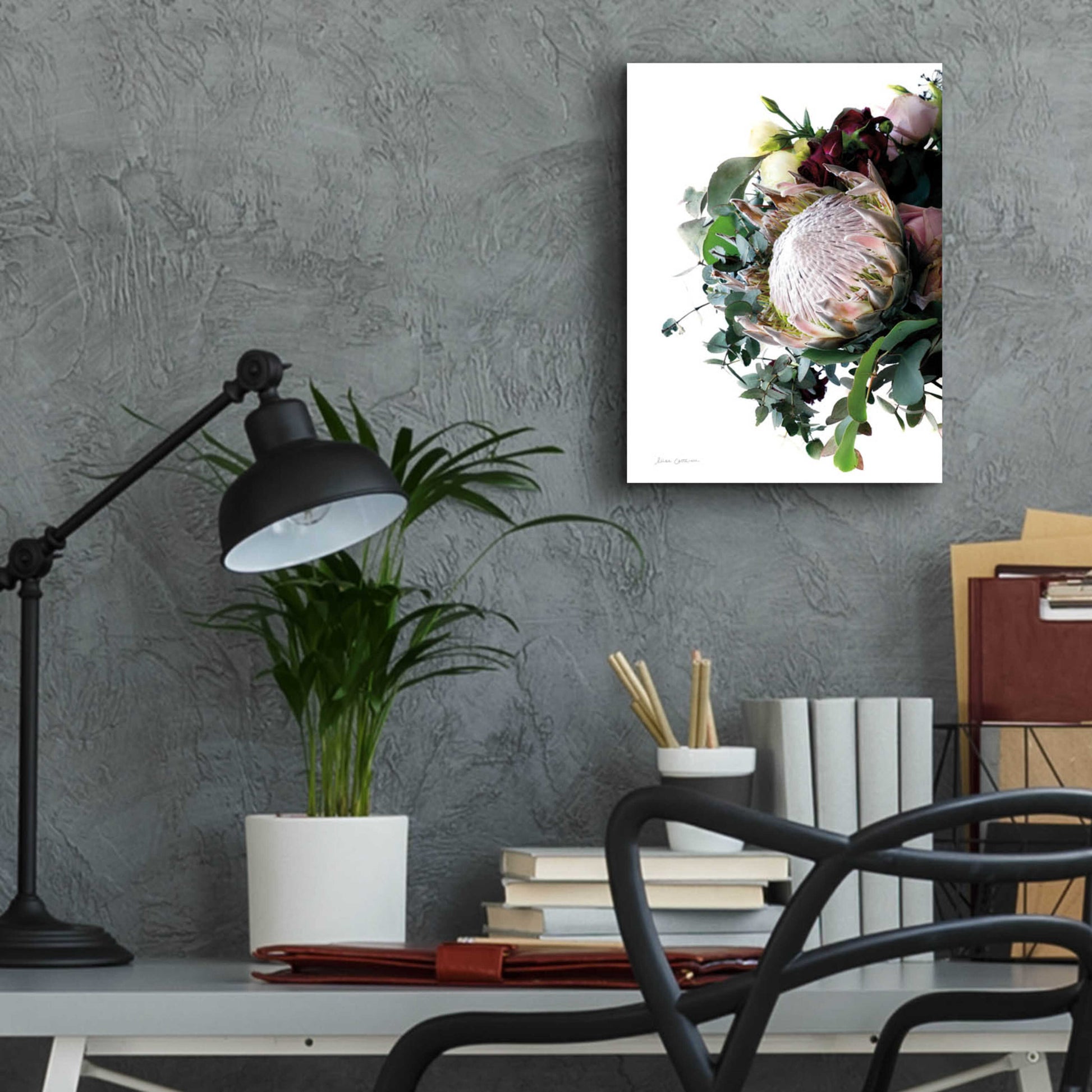 Epic Art 'Protea Bouquet II' by Elise Catterall, Acrylic Glass Wall Art,12x16