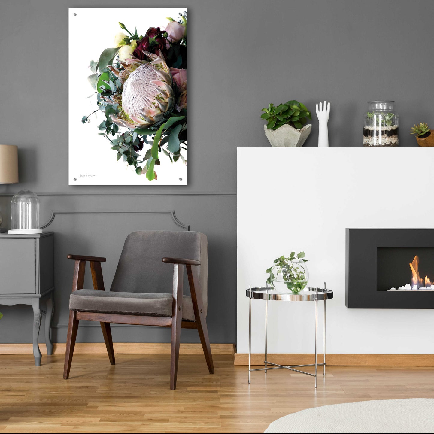 Epic Art 'Protea Bouquet II' by Elise Catterall, Acrylic Glass Wall Art,24x36