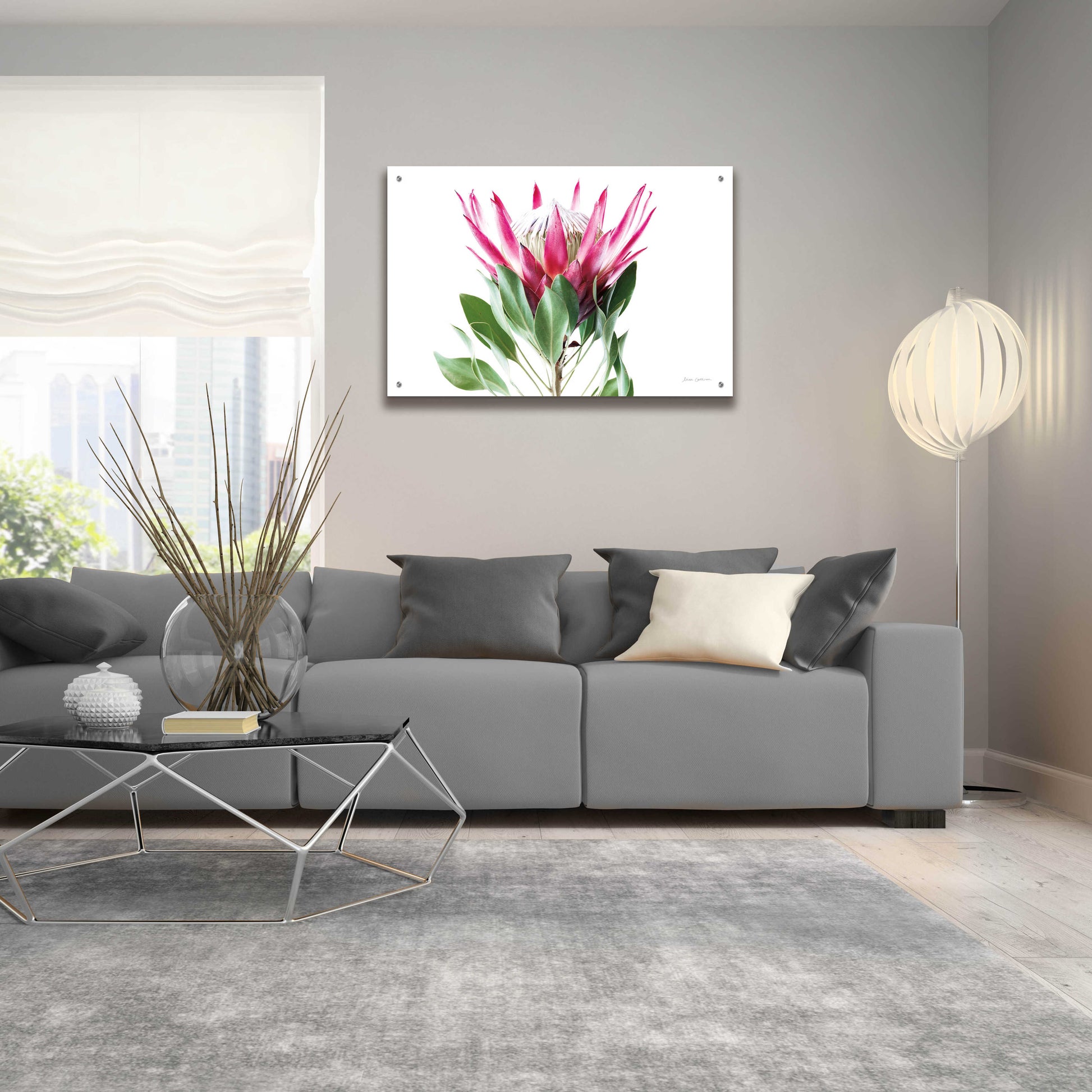 Epic Art 'Bold Protea I' by Elise Catterall, Acrylic Glass Wall Art,36x24