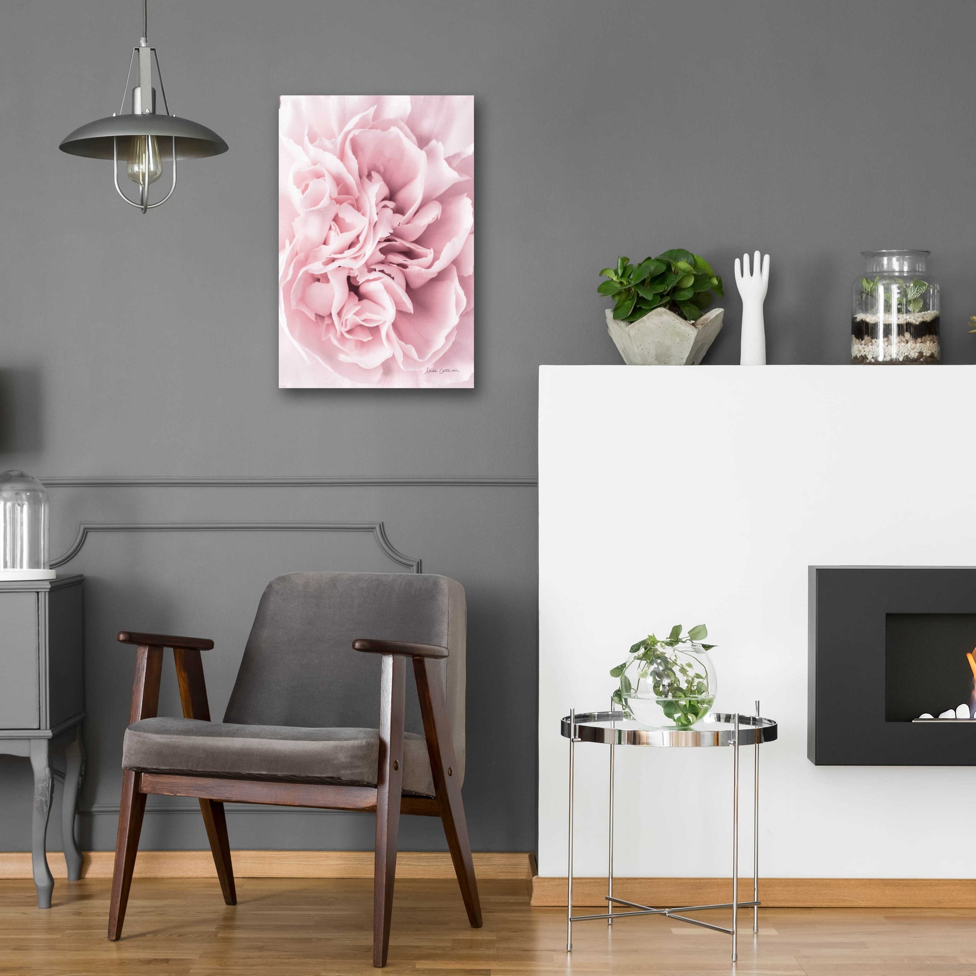 Epic Art 'Pink Carnation Crop' by Elise Catterall, Acrylic Glass Wall Art,16x24