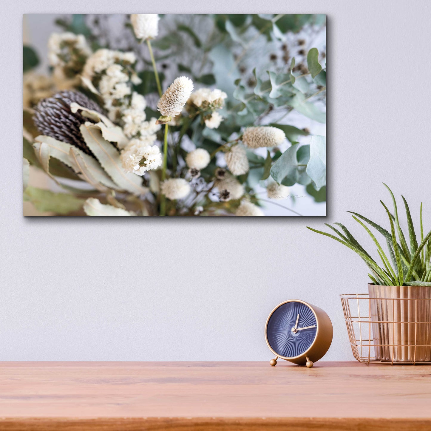 Epic Art 'Eucalyptus Arrangement Detail I' by Elise Catterall, Acrylic Glass Wall Art,16x12