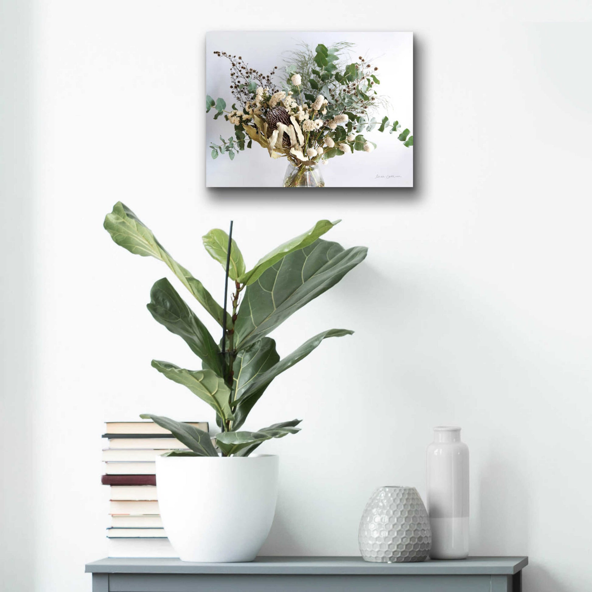 Epic Art 'Eucalyptus Arrangement' by Elise Catterall, Acrylic Glass Wall Art,16x12