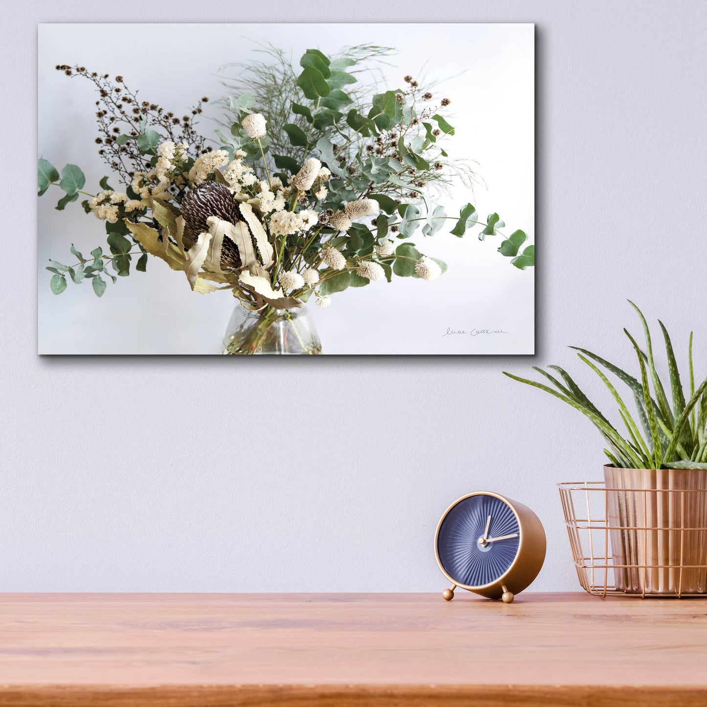 Epic Art 'Eucalyptus Arrangement' by Elise Catterall, Acrylic Glass Wall Art,16x12