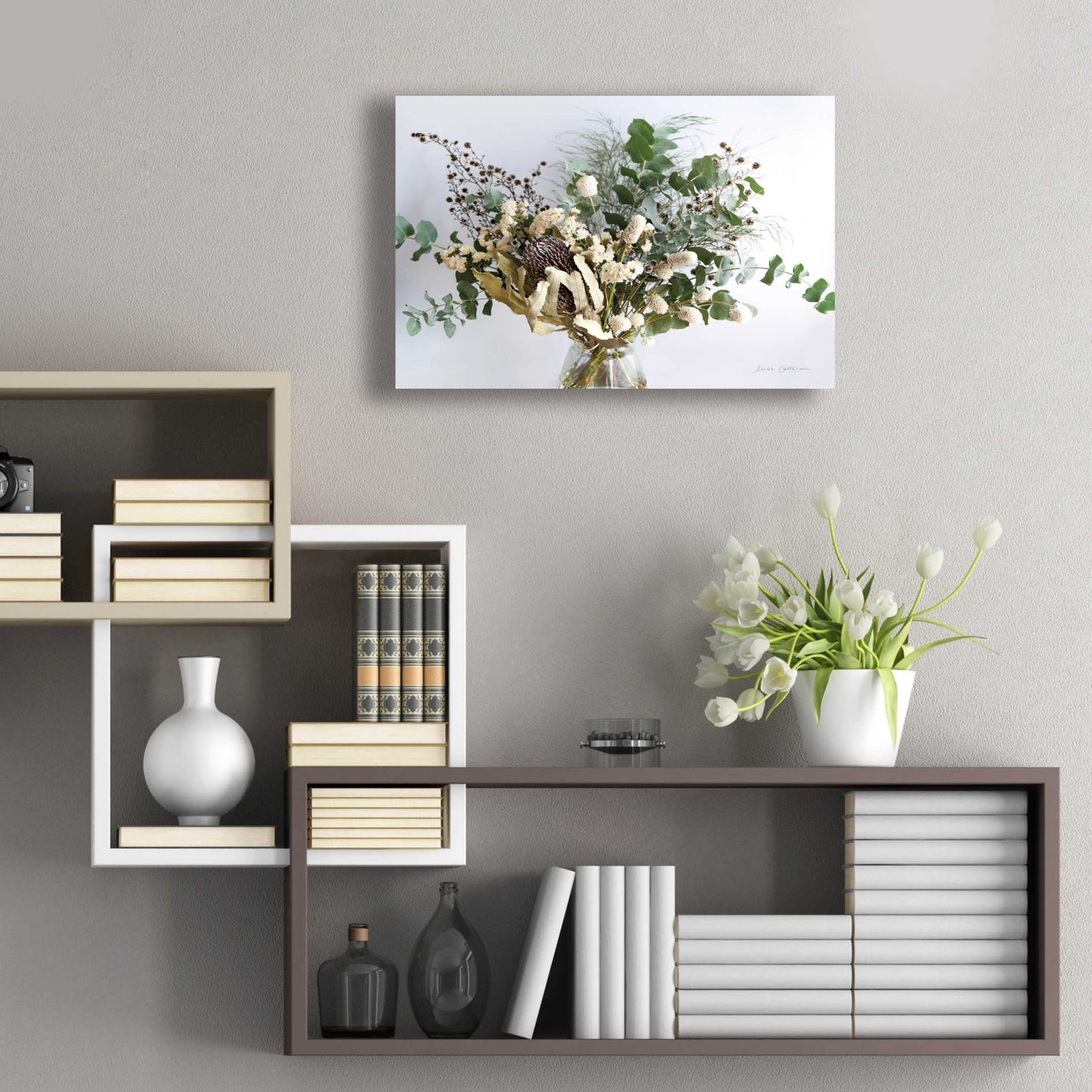 Epic Art 'Eucalyptus Arrangement' by Elise Catterall, Acrylic Glass Wall Art,24x16