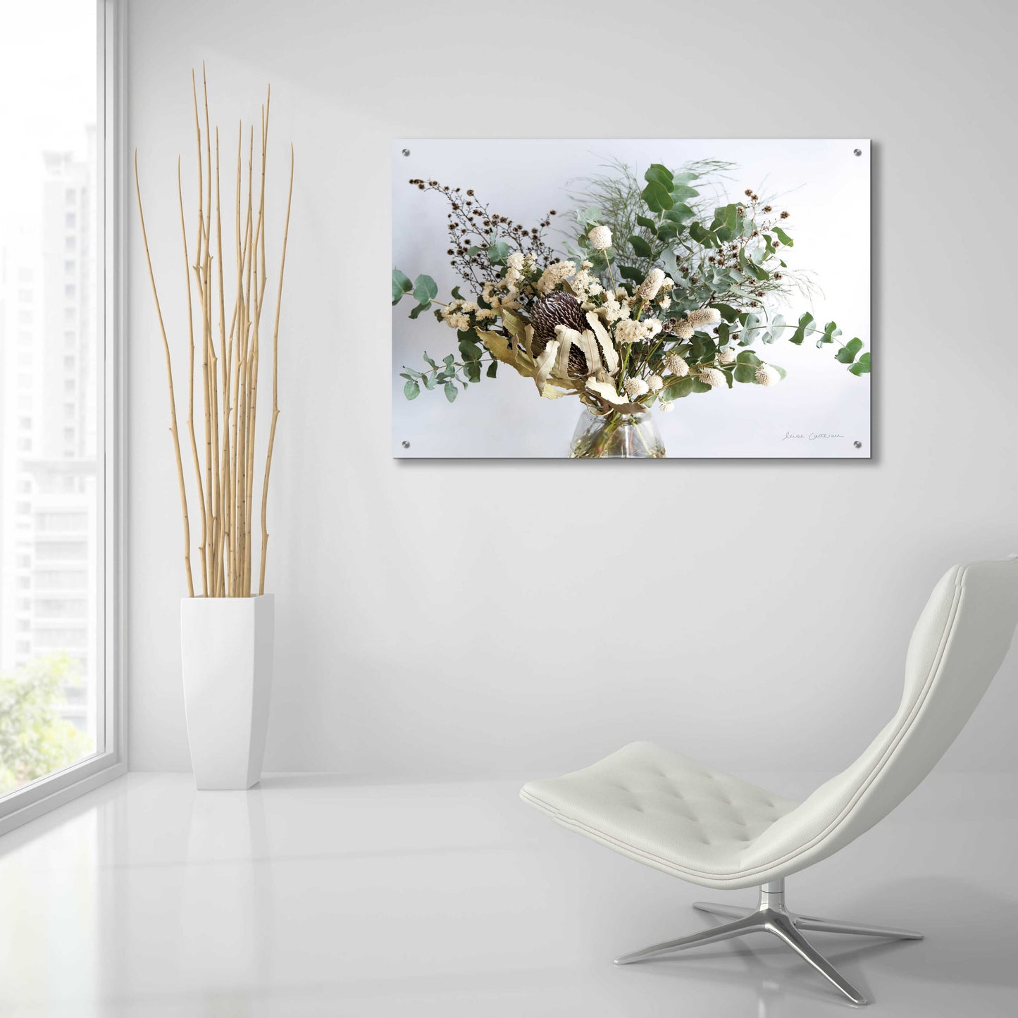 Epic Art 'Eucalyptus Arrangement' by Elise Catterall, Acrylic Glass Wall Art,36x24