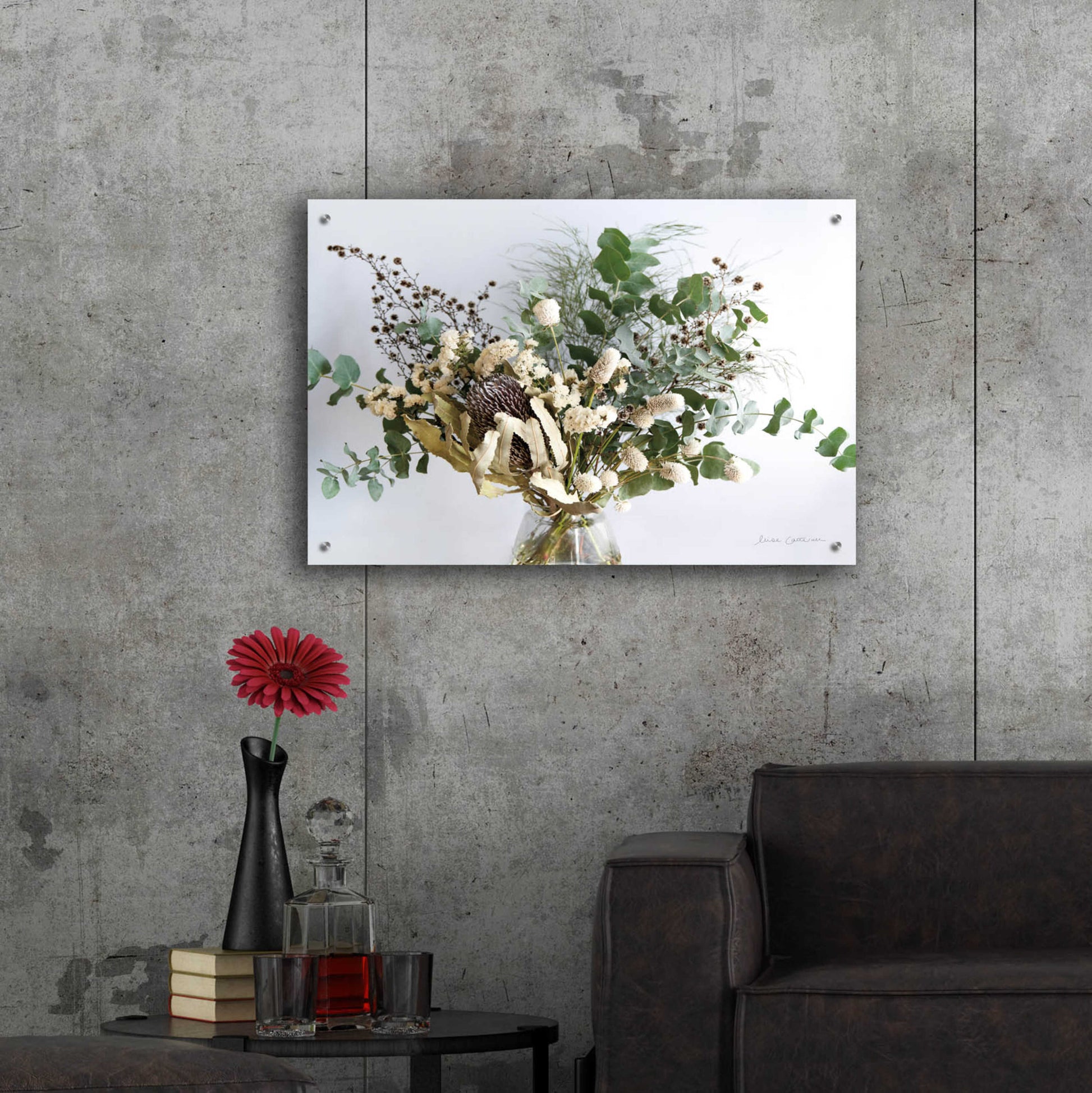 Epic Art 'Eucalyptus Arrangement' by Elise Catterall, Acrylic Glass Wall Art,36x24