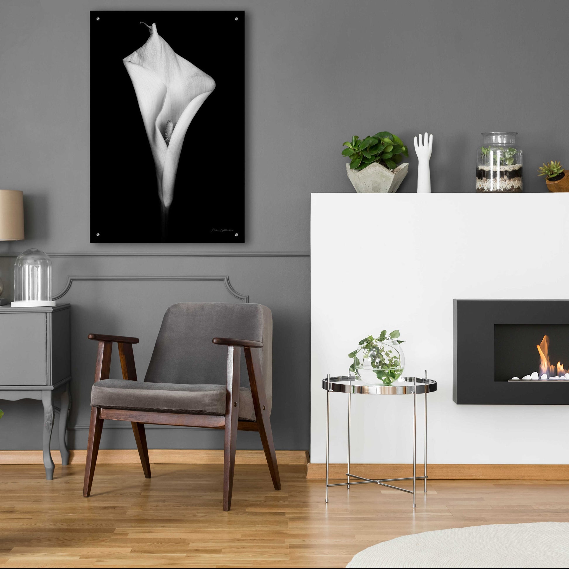 Epic Art 'Elegant Calla I' by Elise Catterall, Acrylic Glass Wall Art,24x36