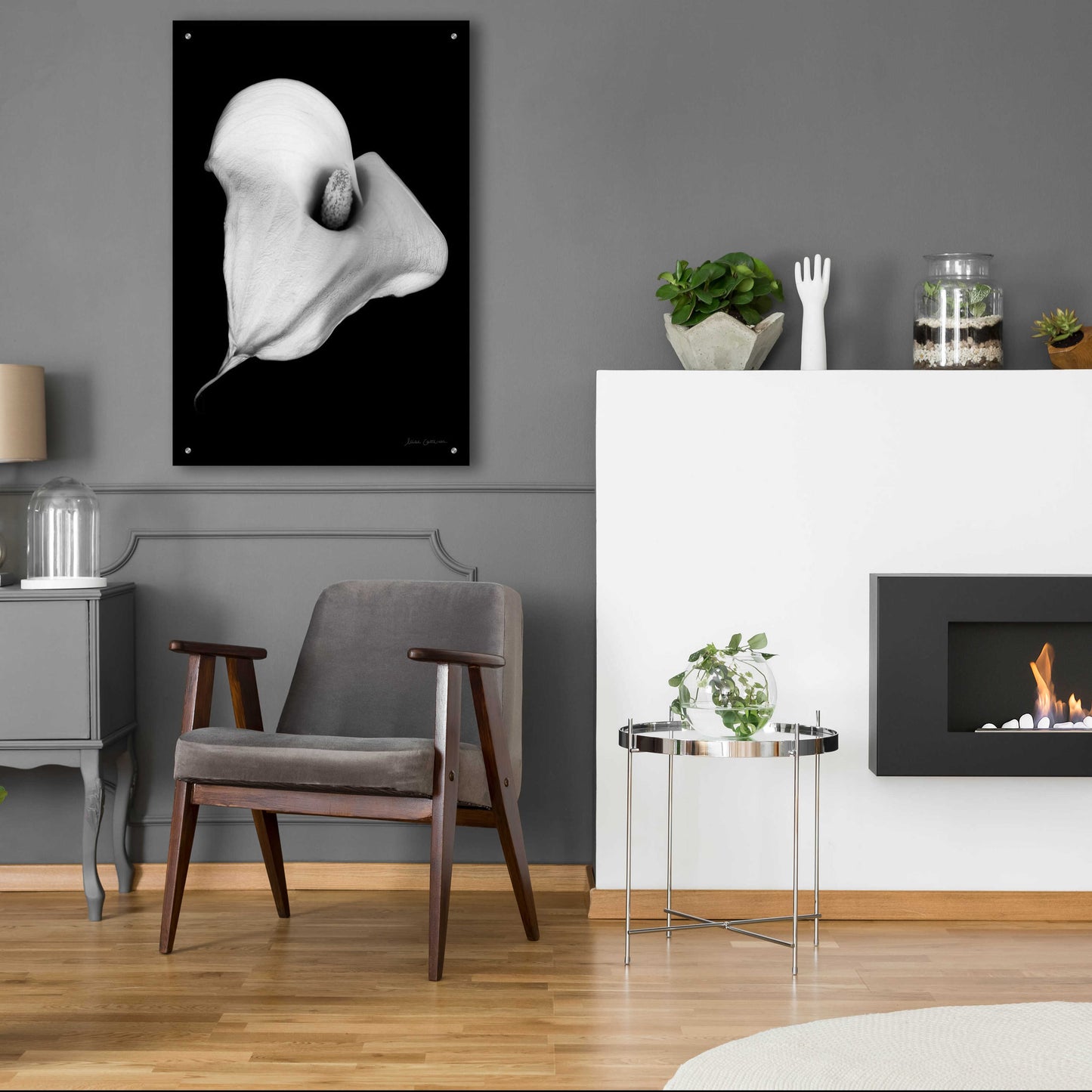 Epic Art 'Elegant Calla III' by Elise Catterall, Acrylic Glass Wall Art,24x36