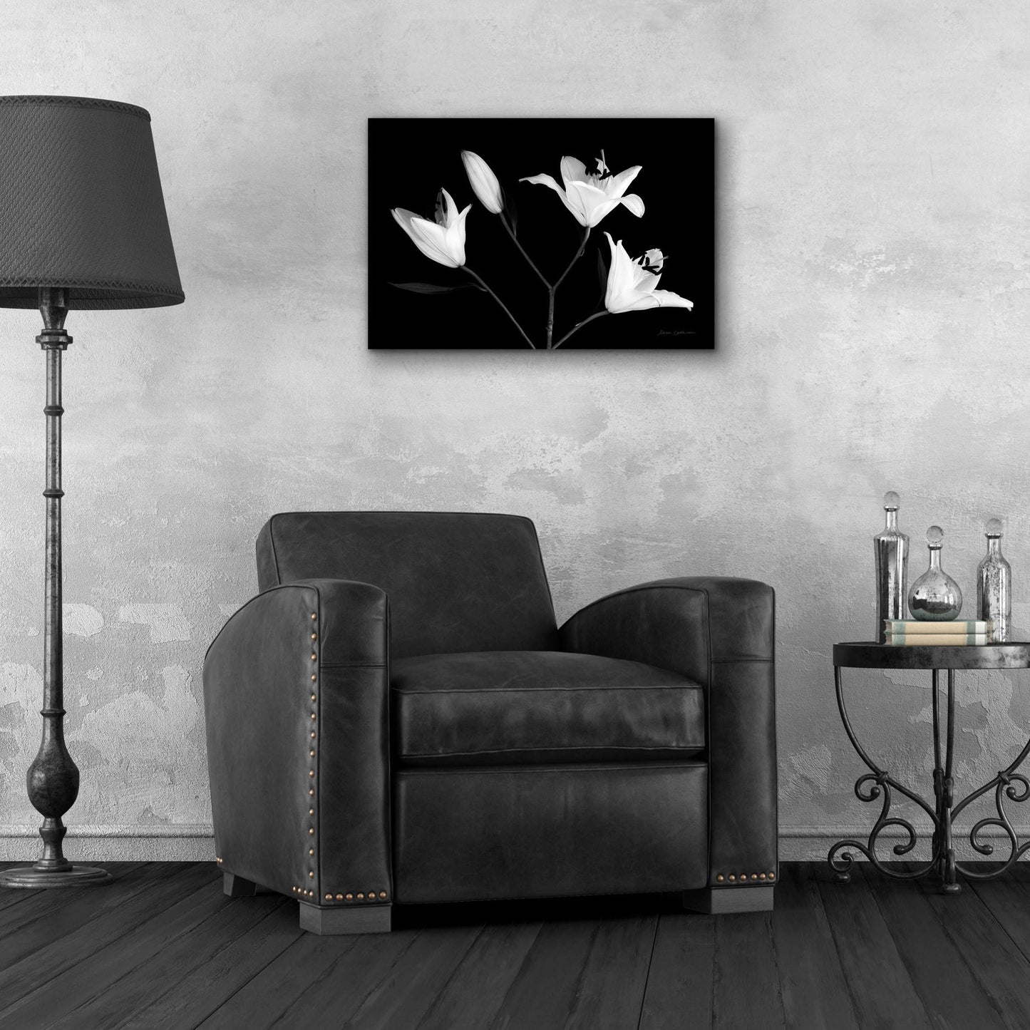 Epic Art 'Spray of Lilies' by Elise Catterall, Acrylic Glass Wall Art,24x16