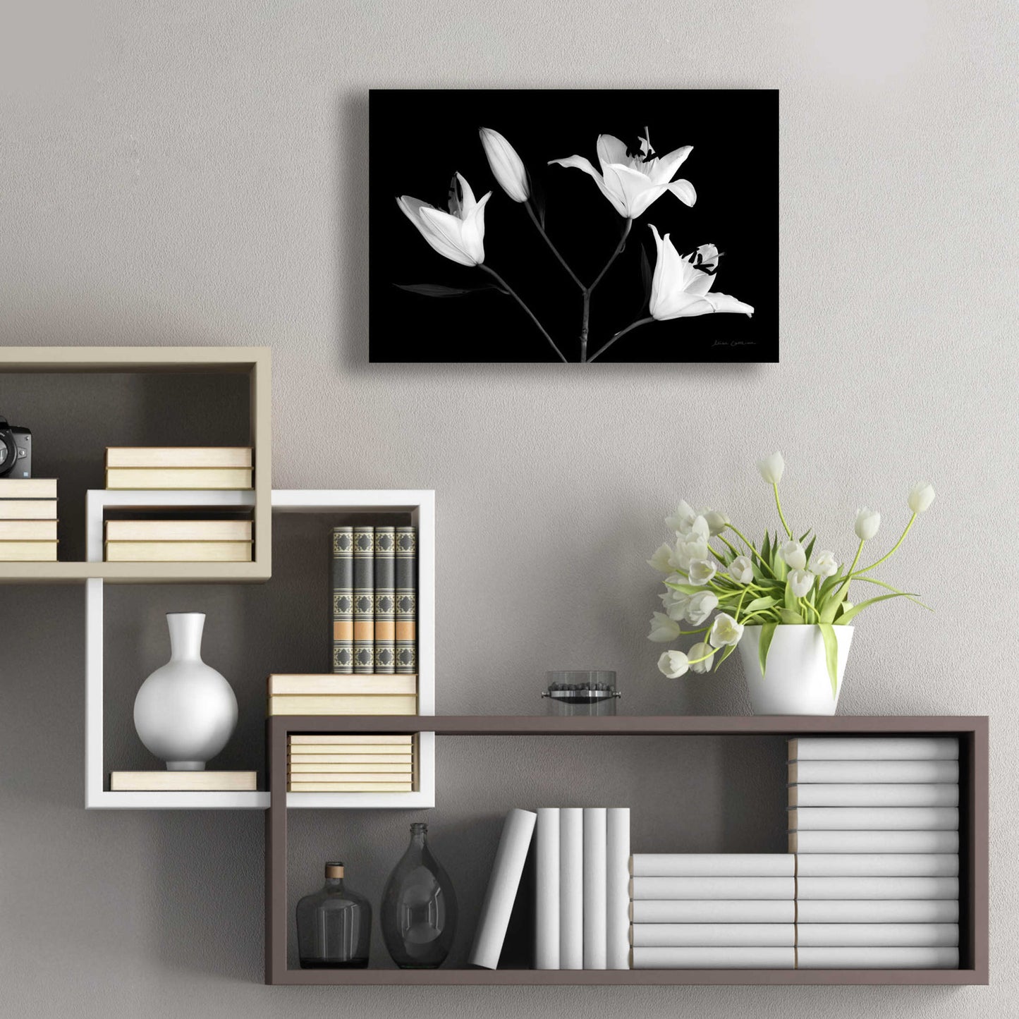 Epic Art 'Spray of Lilies' by Elise Catterall, Acrylic Glass Wall Art,24x16