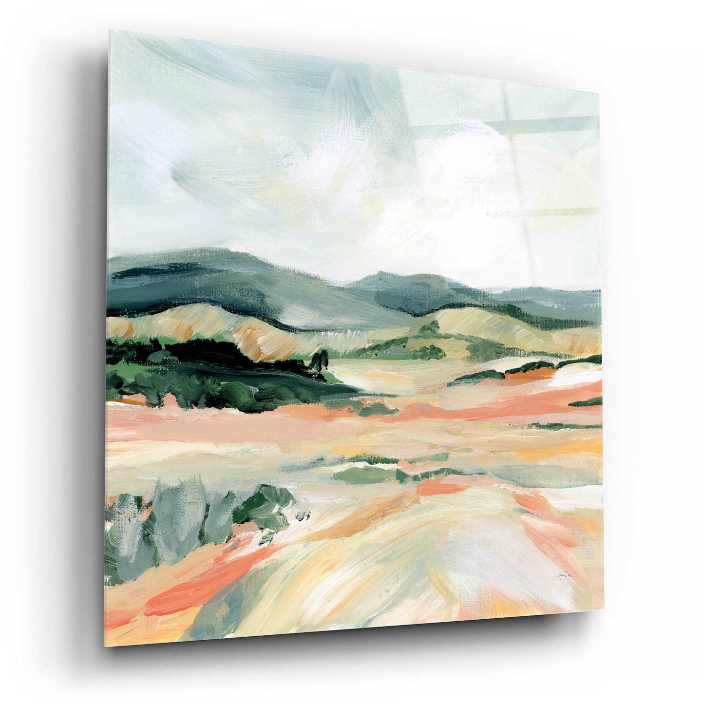 Epic Art 'Vermillion Landscape I' by Katrina Pete, Acrylic Glass Wall Art,12x12