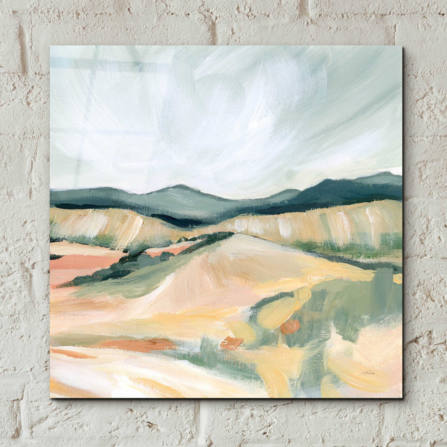 Epic Art 'Vermillion Landscape II' by Katrina Pete, Acrylic Glass Wall Art,12x12