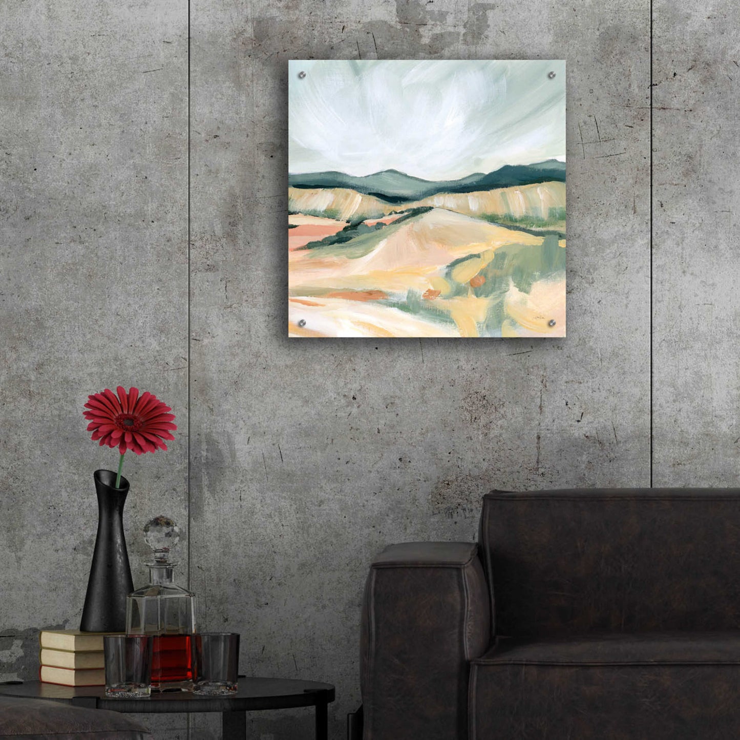 Epic Art 'Vermillion Landscape II' by Katrina Pete, Acrylic Glass Wall Art,24x24