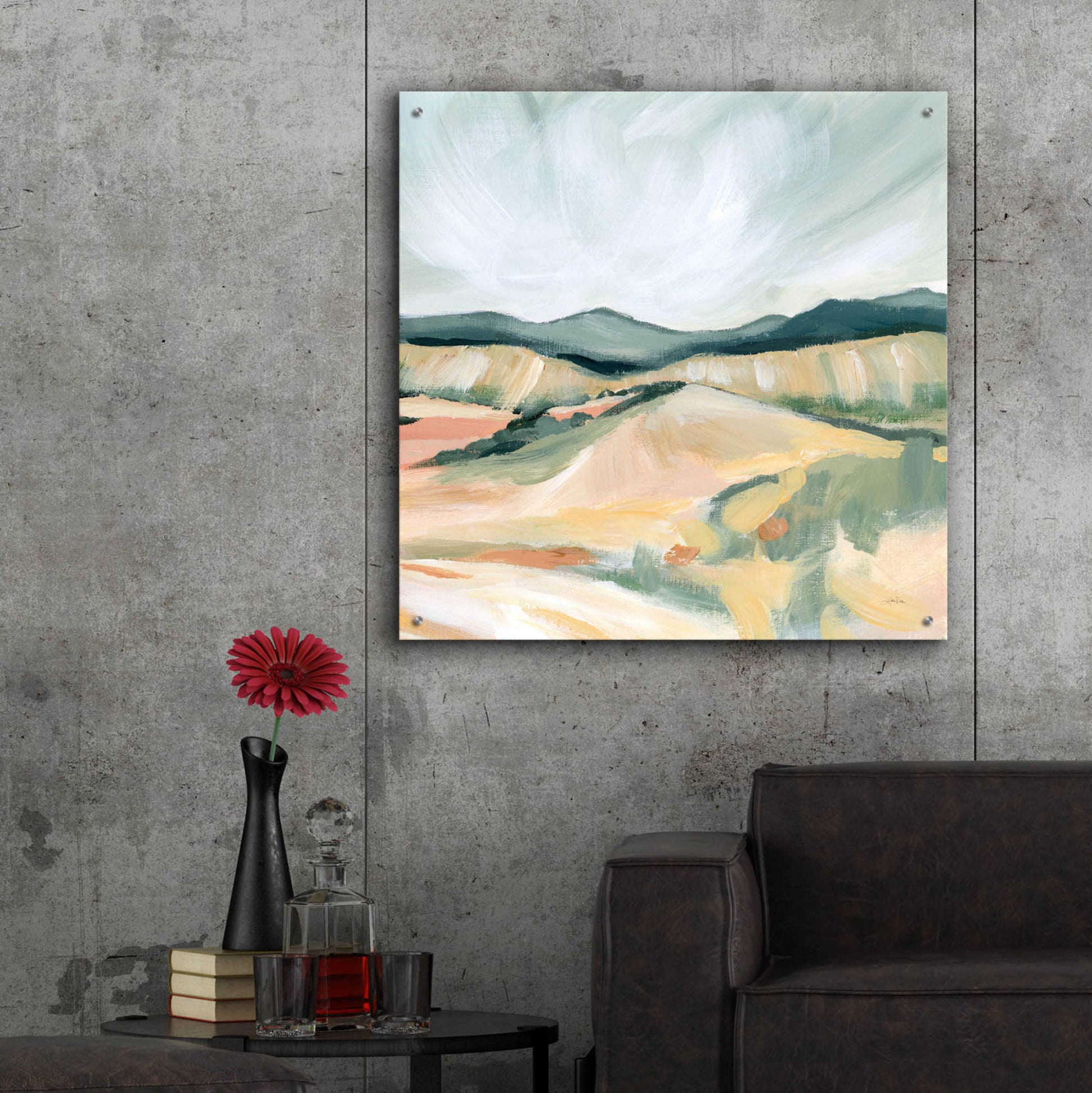 Epic Art 'Vermillion Landscape II' by Katrina Pete, Acrylic Glass Wall Art,36x36