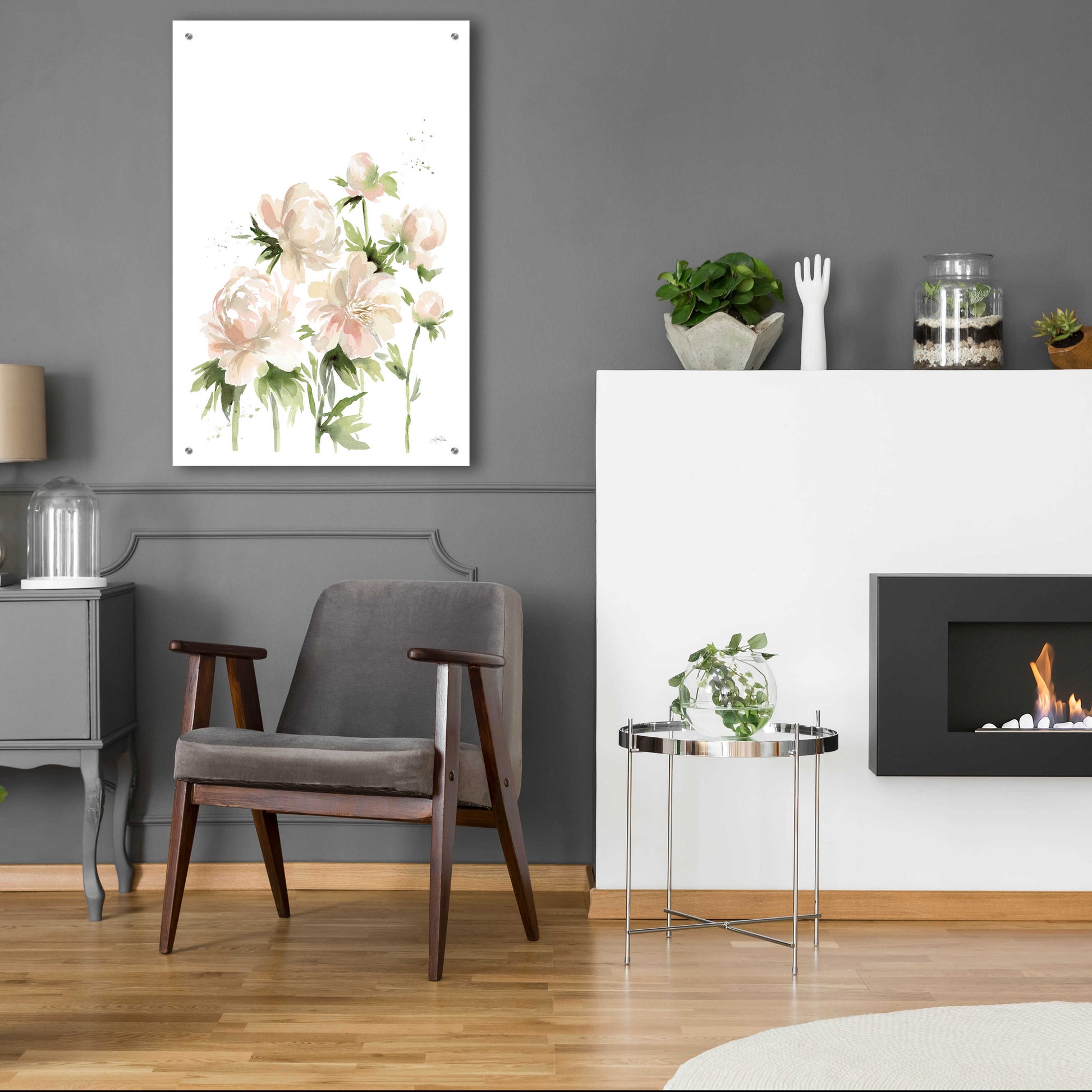 Epic Art 'Peonies I' by Katrina Pete, Acrylic Glass Wall Art,24x36