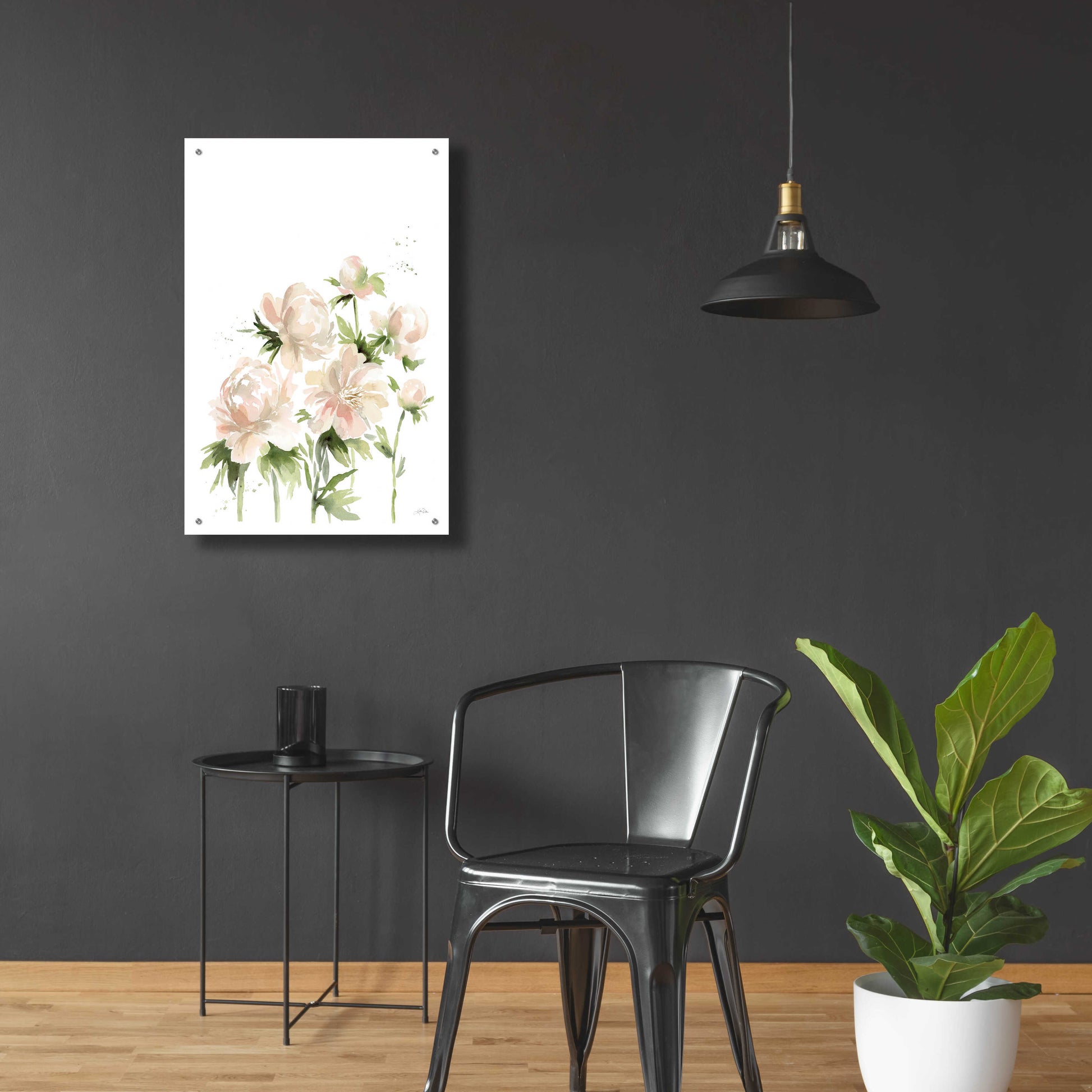 Epic Art 'Peonies I' by Katrina Pete, Acrylic Glass Wall Art,24x36