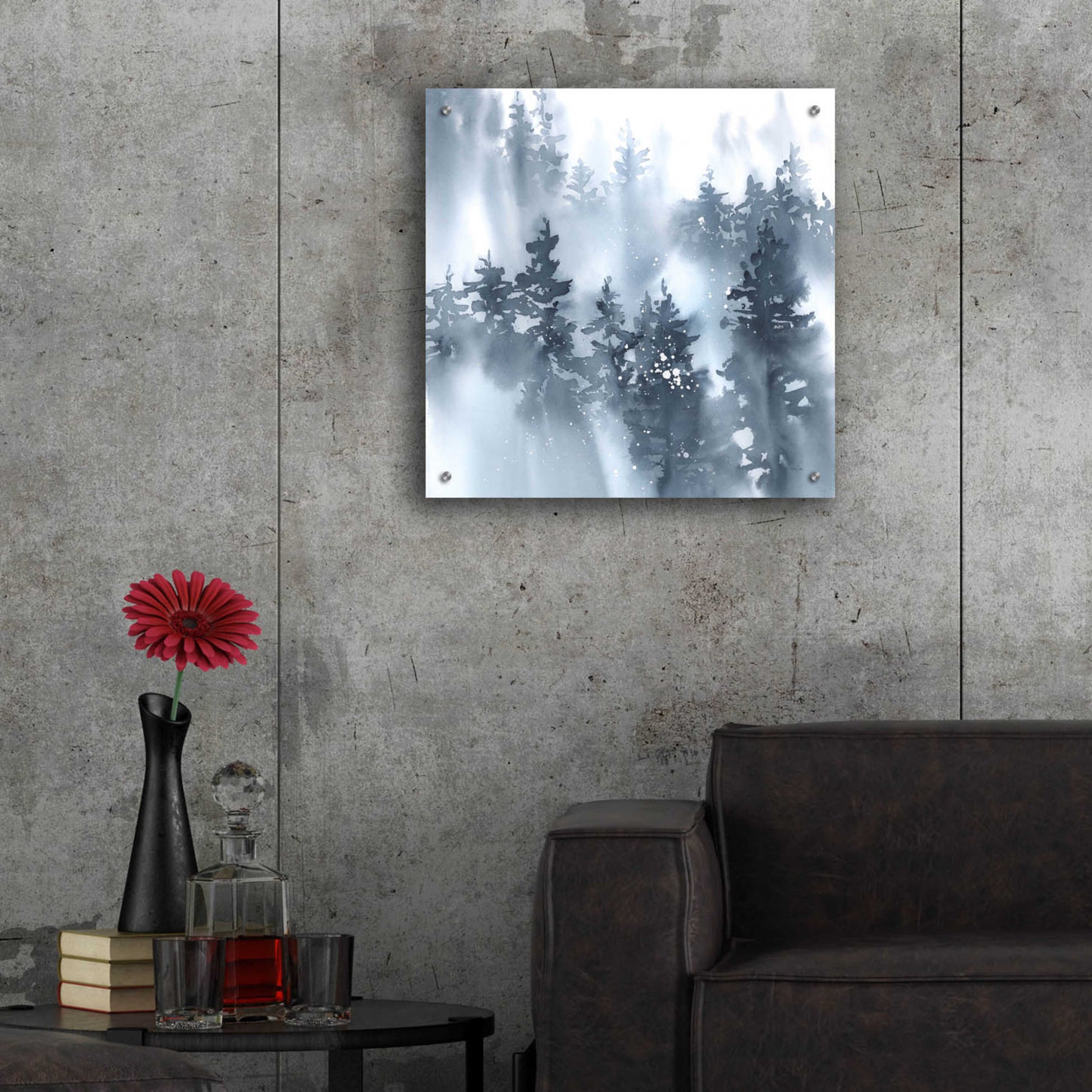 Epic Art 'Misty Forest I' by Katrina Pete, Acrylic Glass Wall Art,24x24