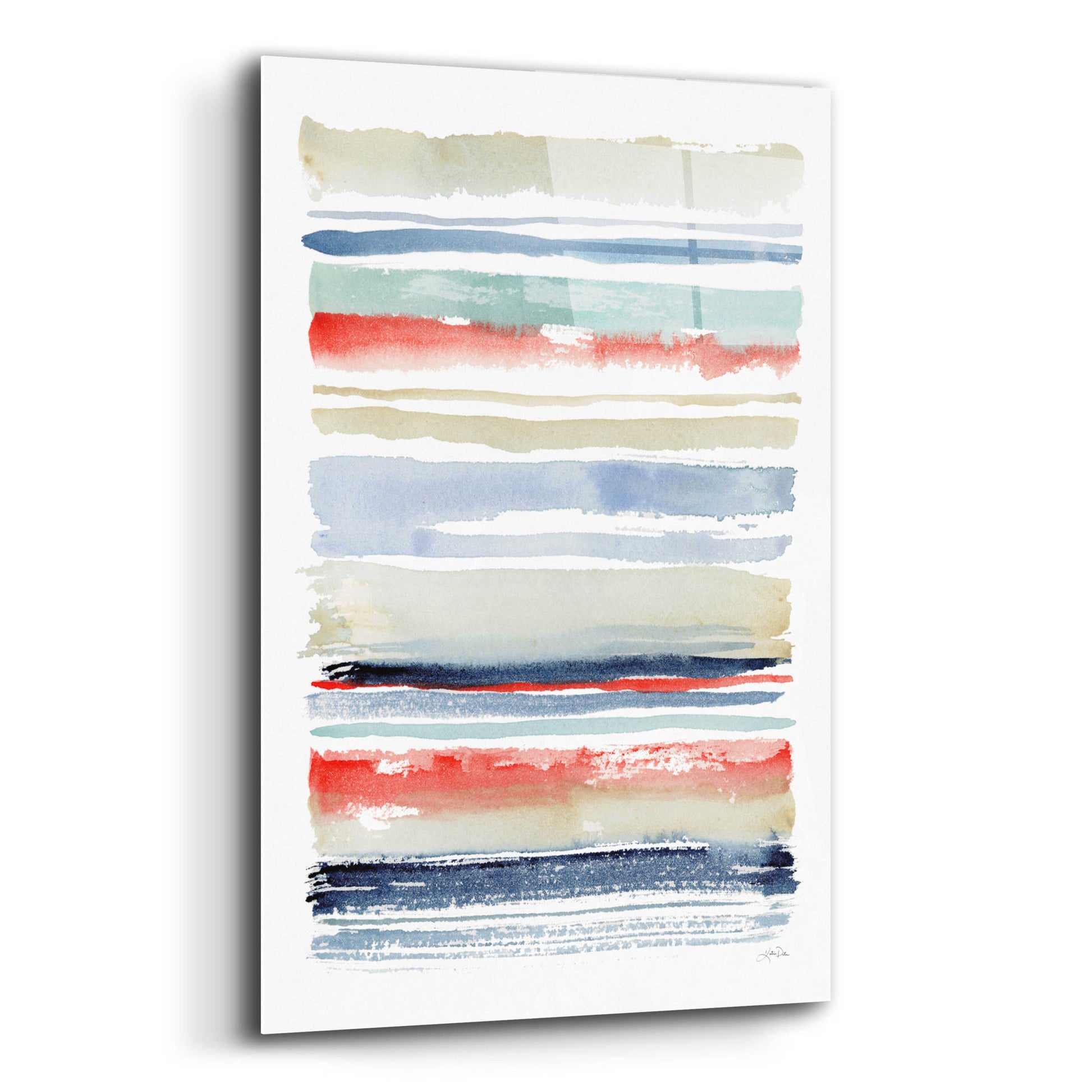 Epic Art 'Nautical Stripes' by Katrina Pete, Acrylic Glass Wall Art,12x16