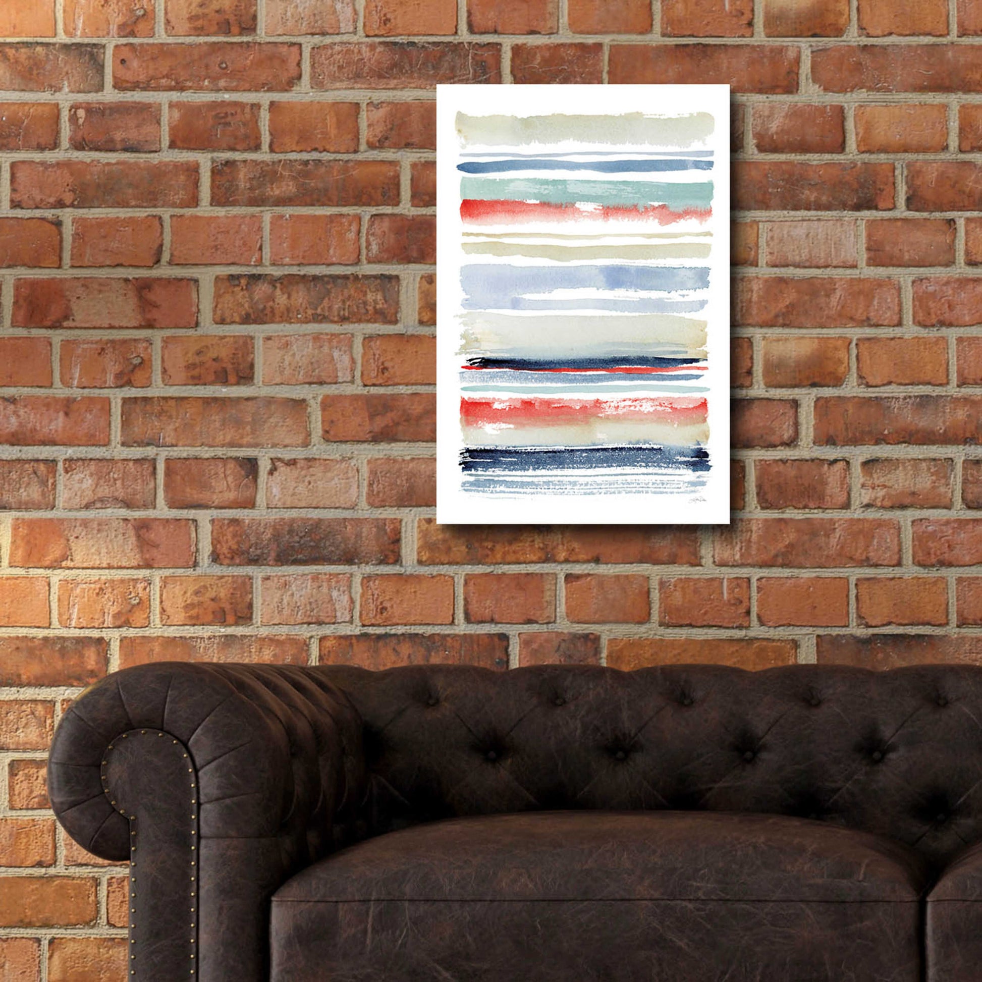 Epic Art 'Nautical Stripes' by Katrina Pete, Acrylic Glass Wall Art,16x24