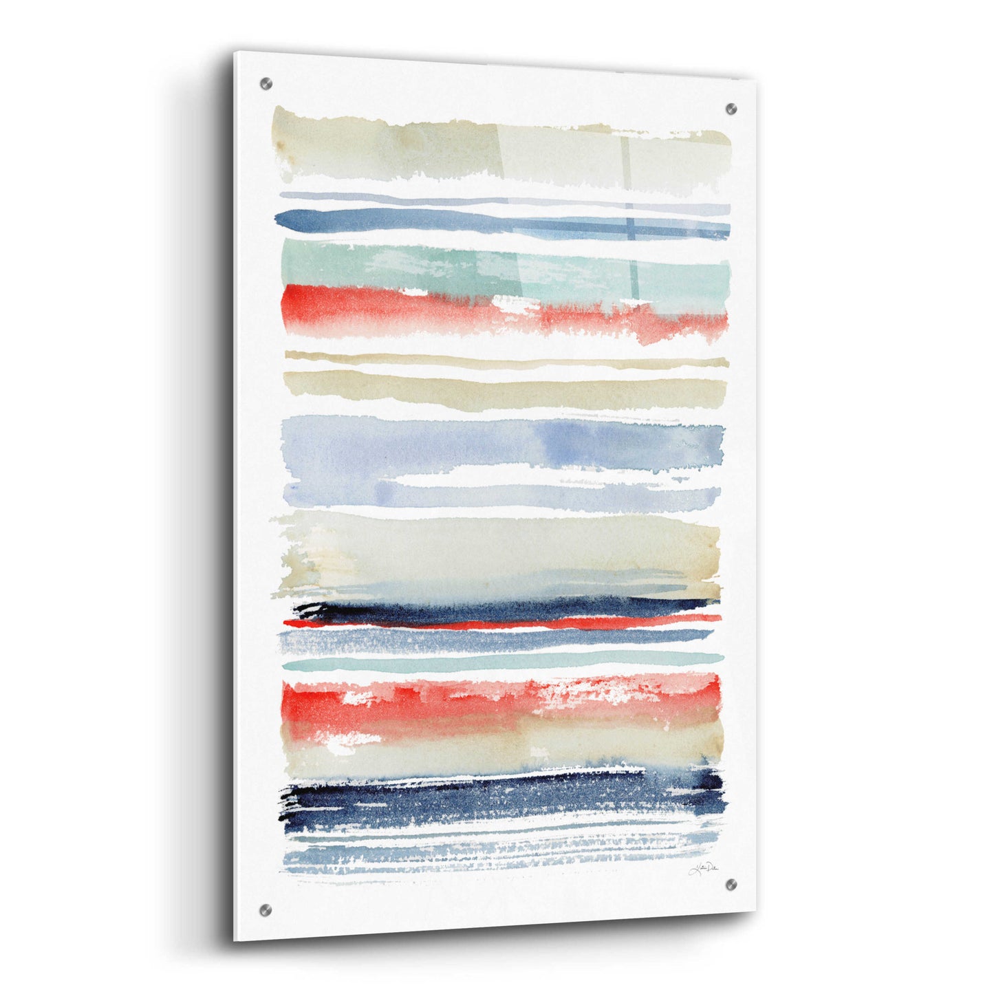 Epic Art 'Nautical Stripes' by Katrina Pete, Acrylic Glass Wall Art,24x36