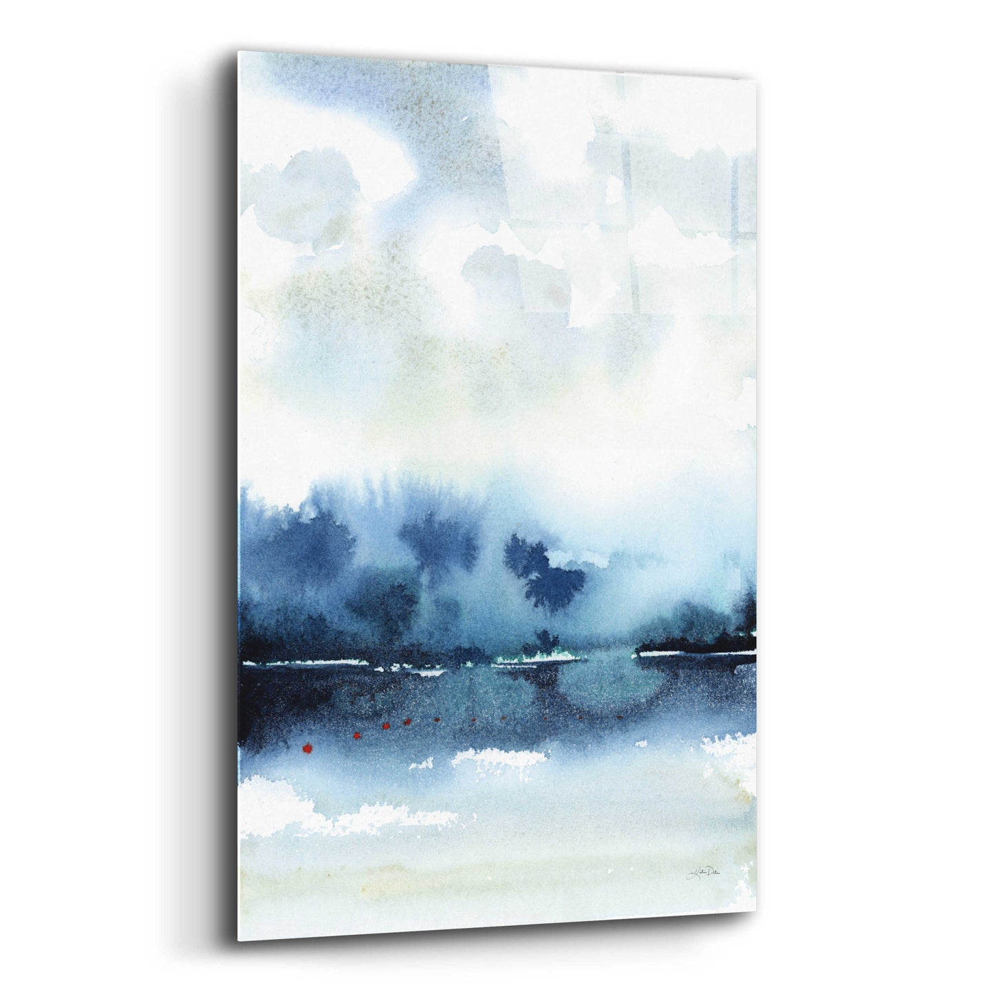 Epic Art 'Deep Blue Lake' by Katrina Pete, Acrylic Glass Wall Art,12x16