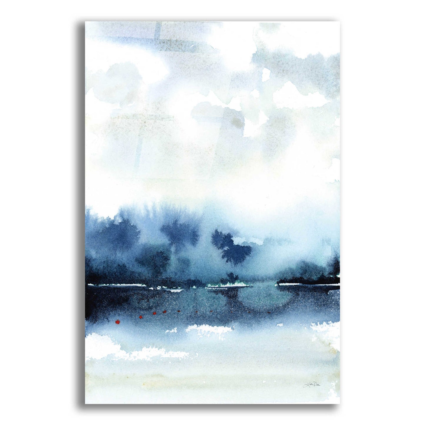 Epic Art 'Deep Blue Lake' by Katrina Pete, Acrylic Glass Wall Art,12x16