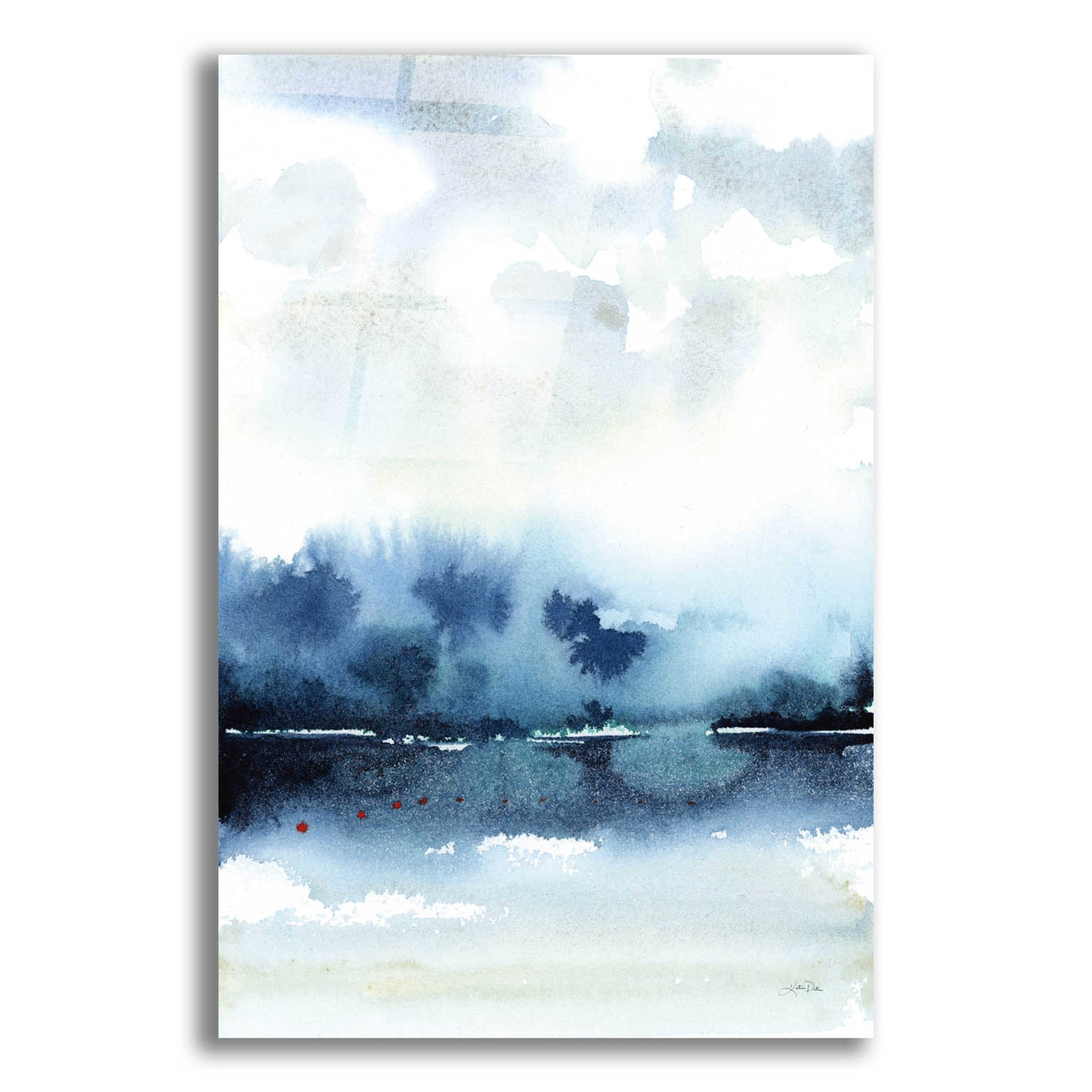 Epic Art 'Deep Blue Lake' by Katrina Pete, Acrylic Glass Wall Art,16x24