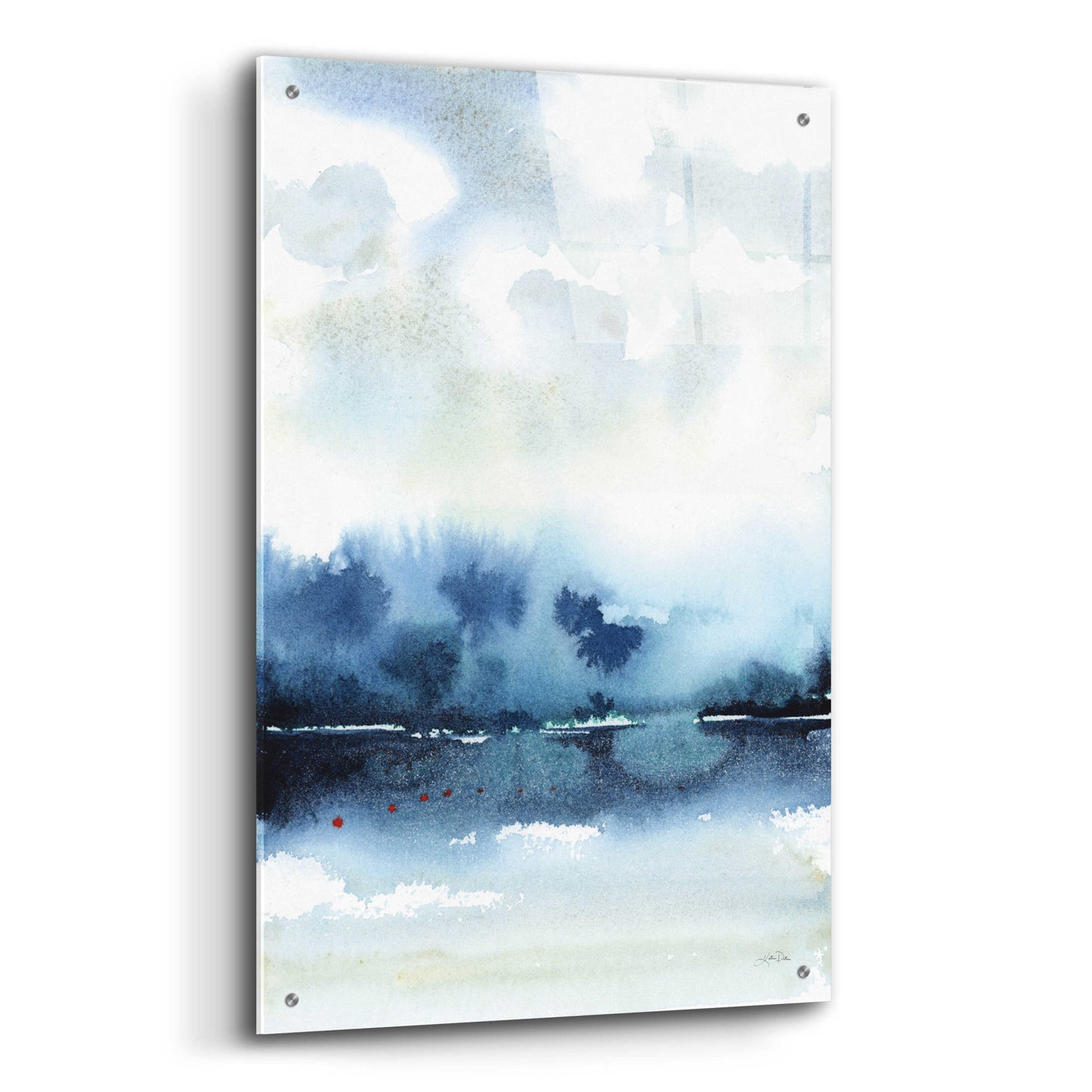 Epic Art 'Deep Blue Lake' by Katrina Pete, Acrylic Glass Wall Art,24x36