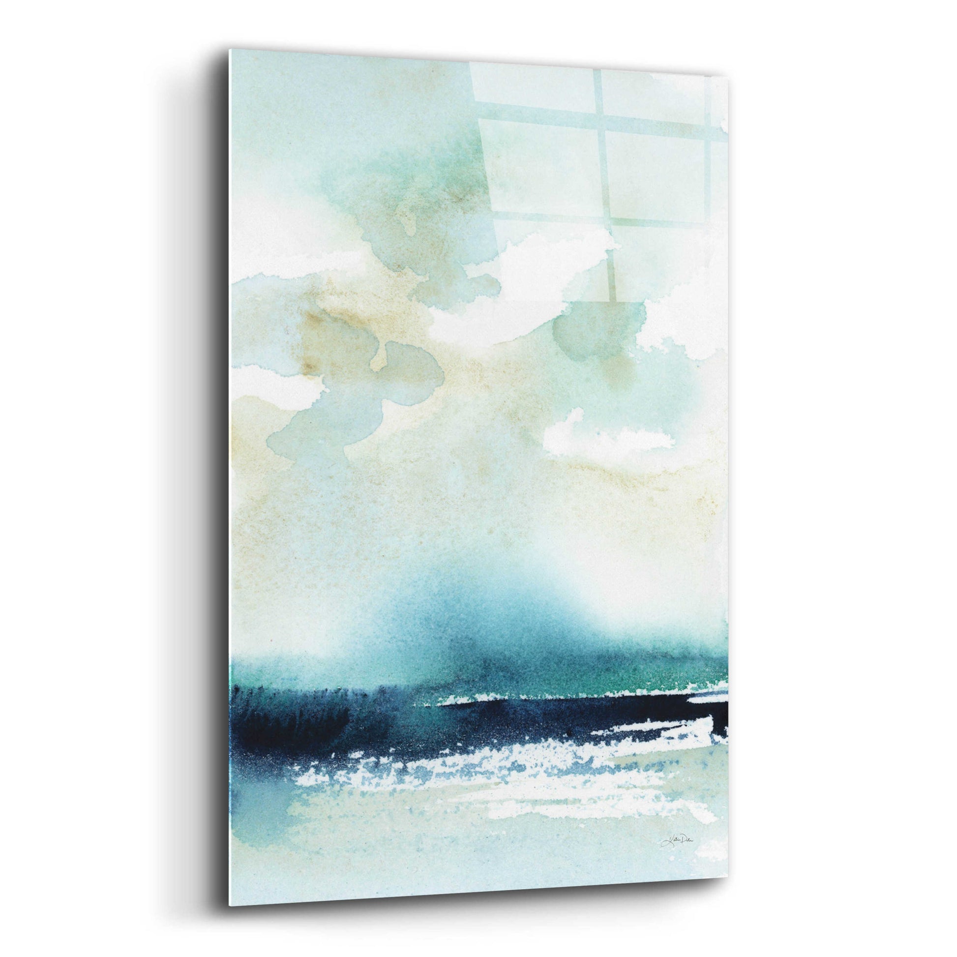 Epic Art 'Seascape' by Katrina Pete, Acrylic Glass Wall Art,12x16