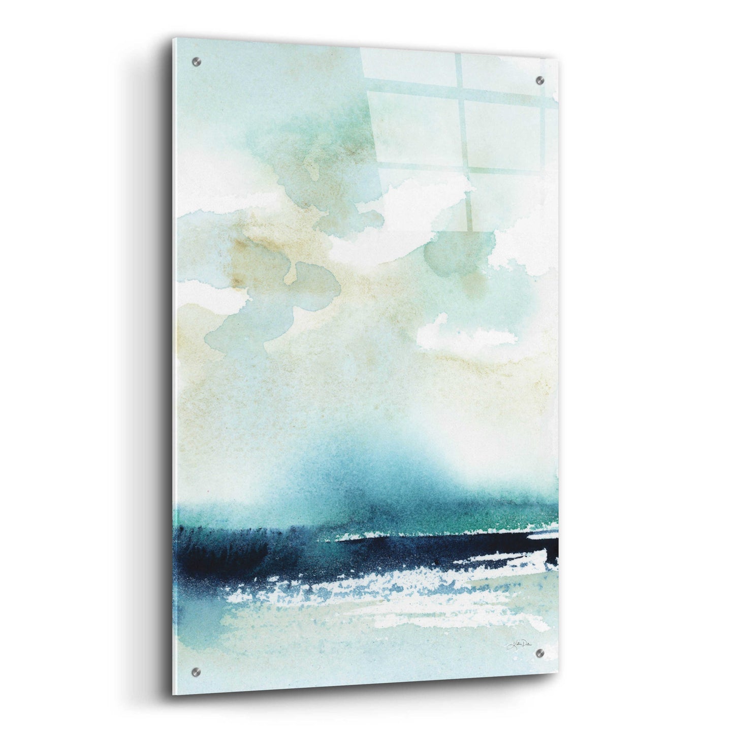 Epic Art 'Seascape' by Katrina Pete, Acrylic Glass Wall Art,24x36