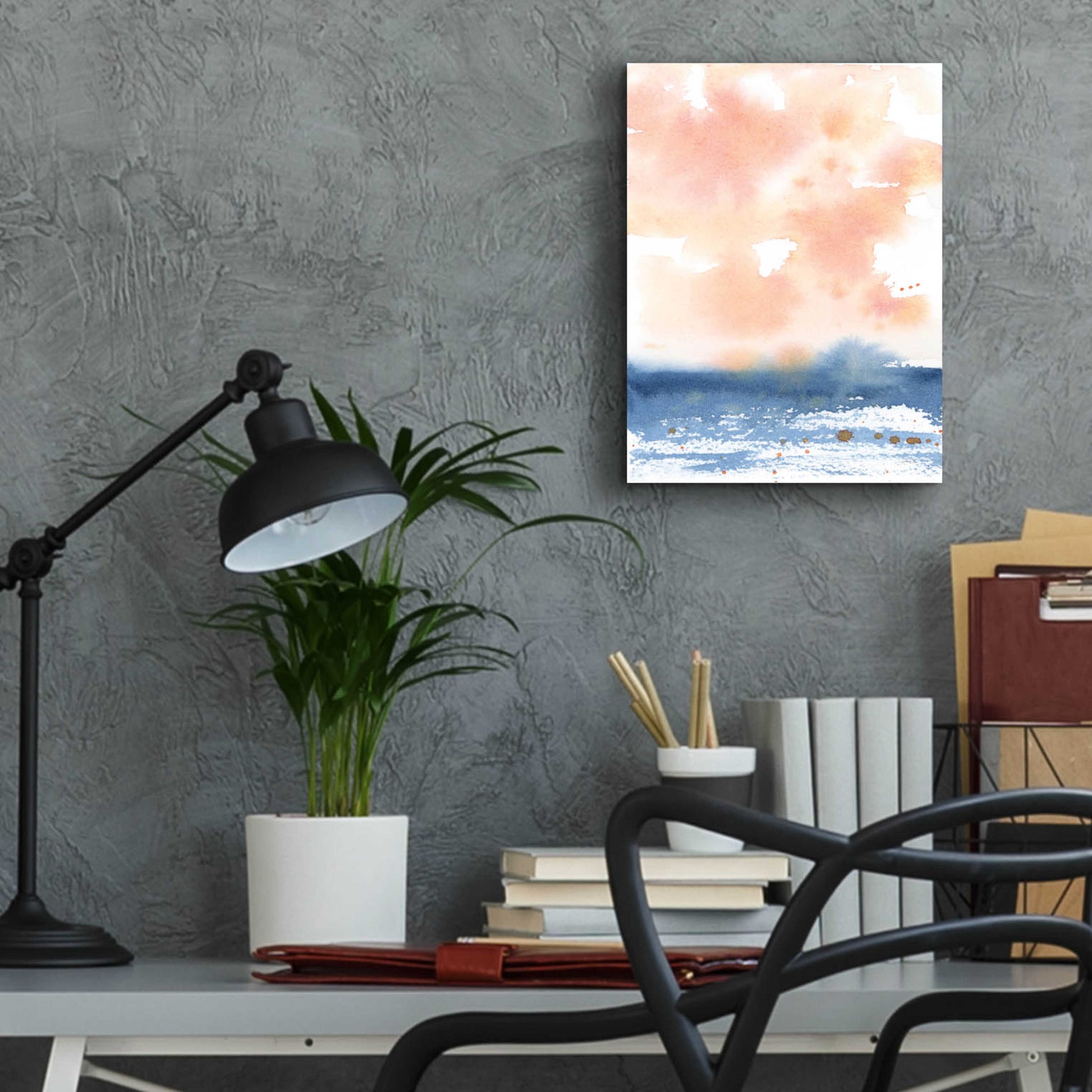 Epic Art 'Sunrise Seascape I' by Katrina Pete, Acrylic Glass Wall Art,12x16