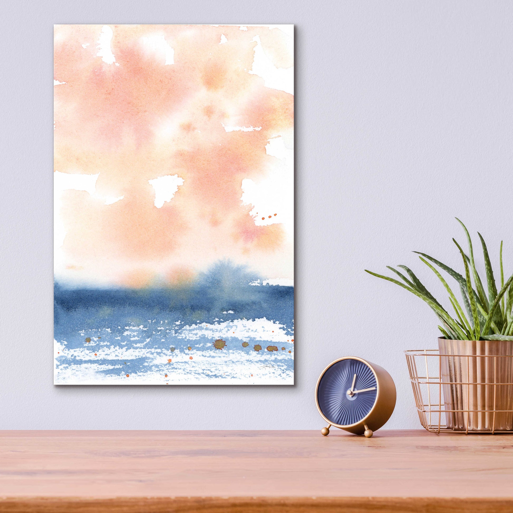 Epic Art 'Sunrise Seascape I' by Katrina Pete, Acrylic Glass Wall Art,12x16