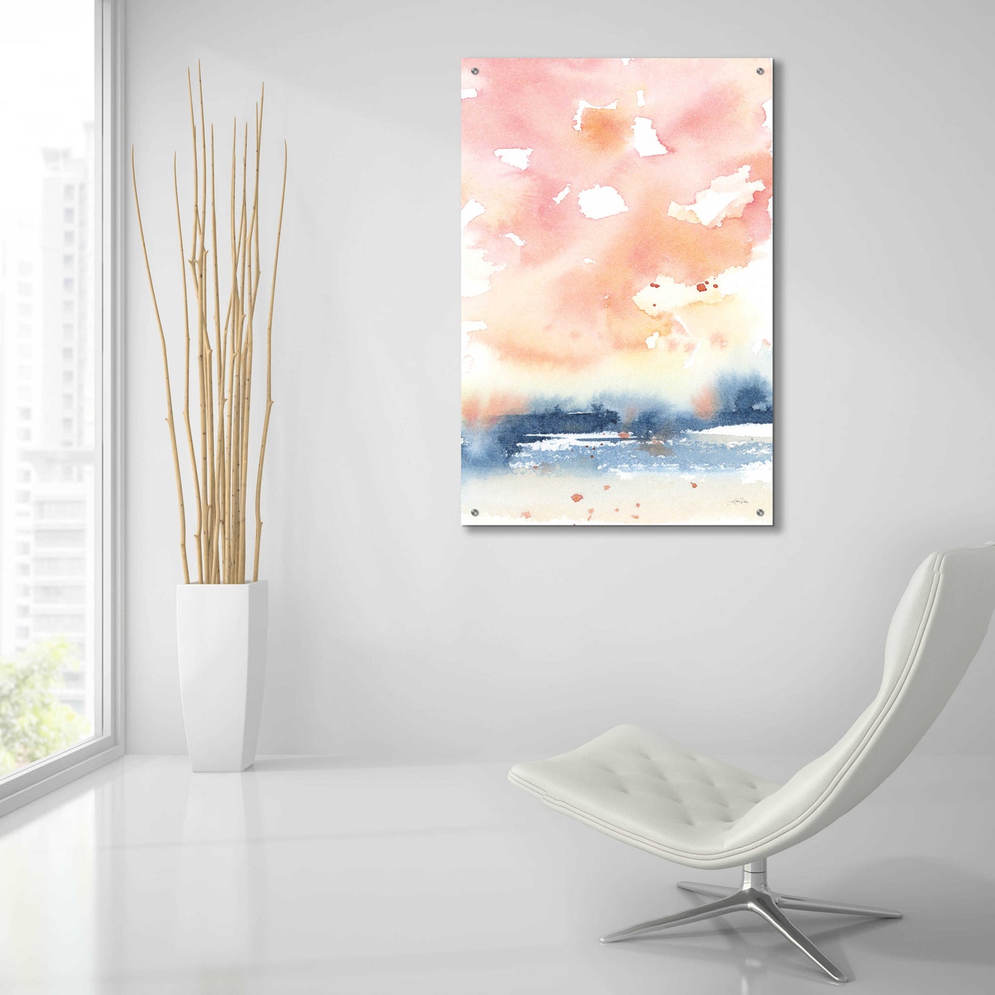 Epic Art 'Sunrise Seascape II' by Katrina Pete, Acrylic Glass Wall Art,24x36