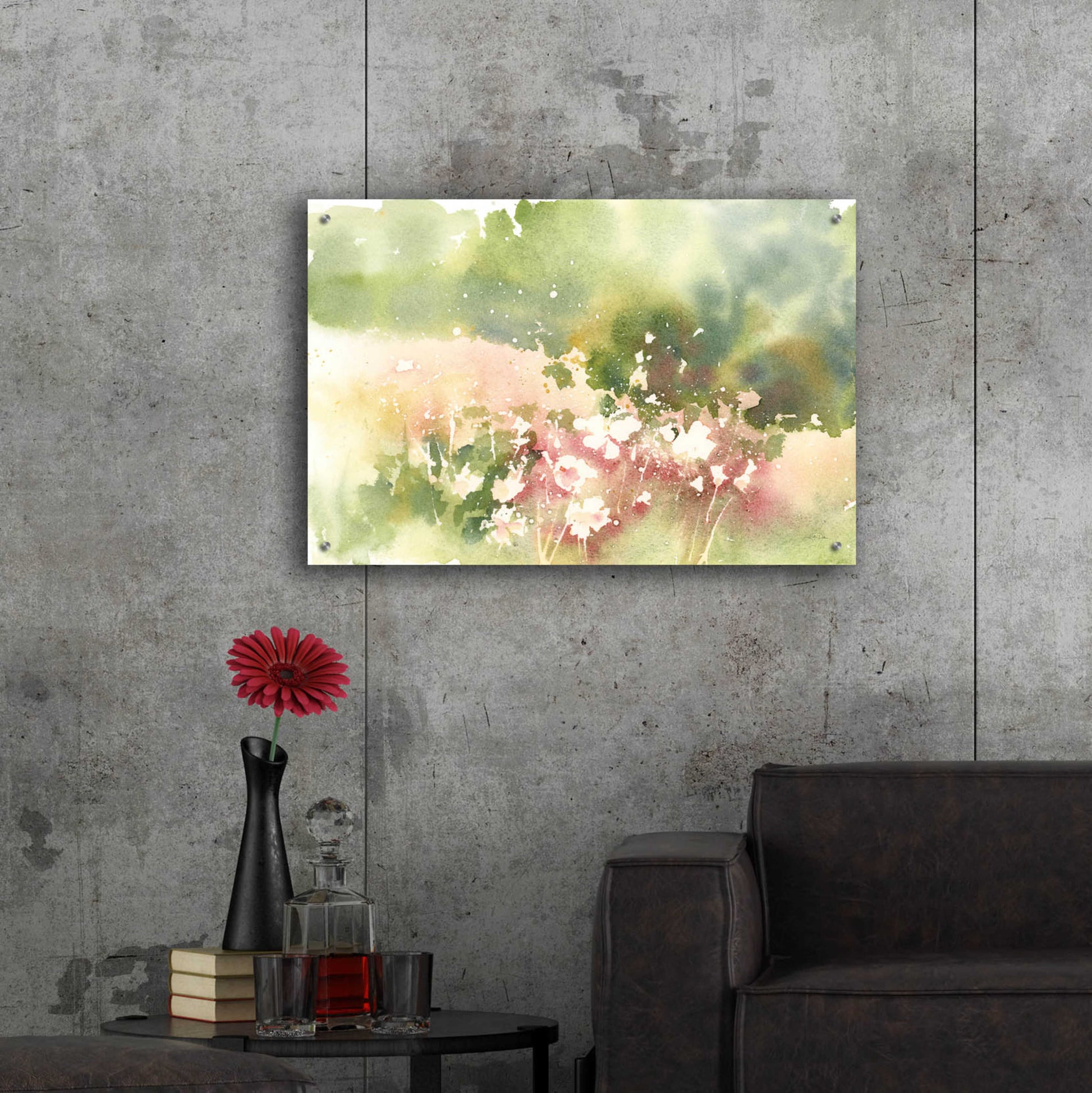 Epic Art 'Floral Field' by Katrina Pete, Acrylic Glass Wall Art,36x24