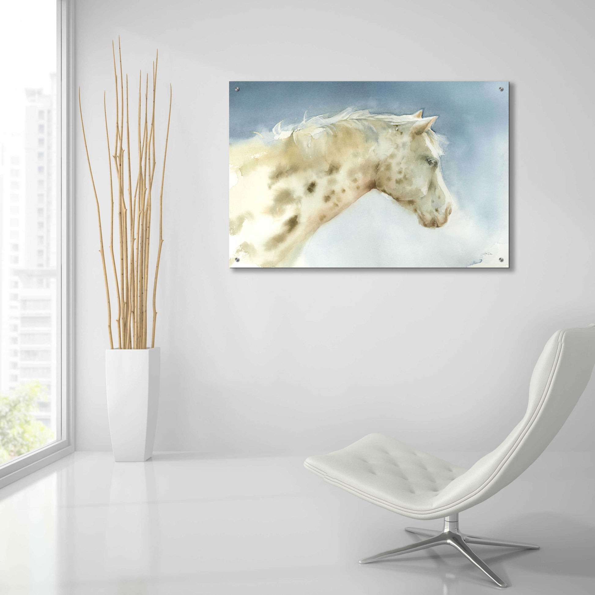 Epic Art 'Dapple Gray Horse' by Katrina Pete, Acrylic Glass Wall Art,36x24