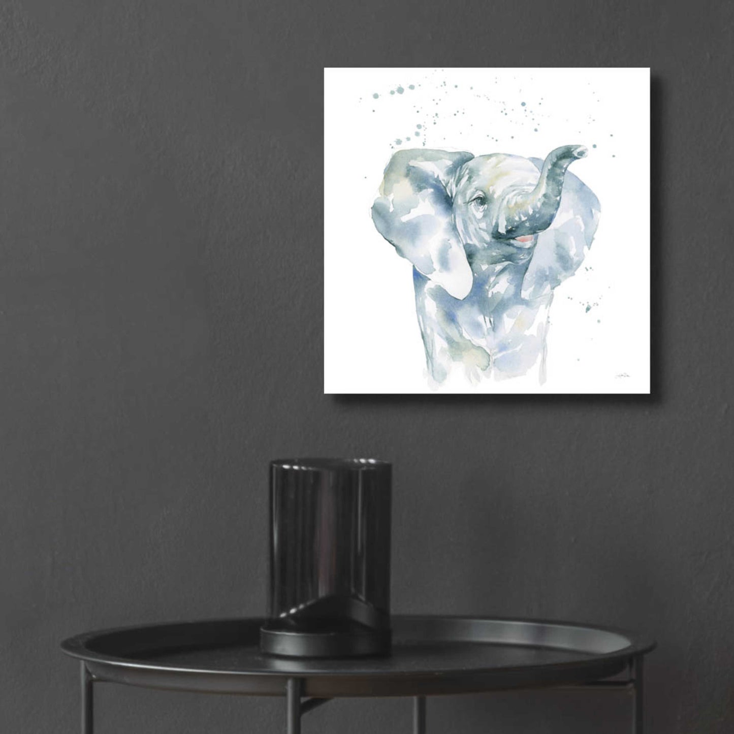 Epic Art 'Baby Elephant' by Katrina Pete, Acrylic Glass Wall Art,12x12