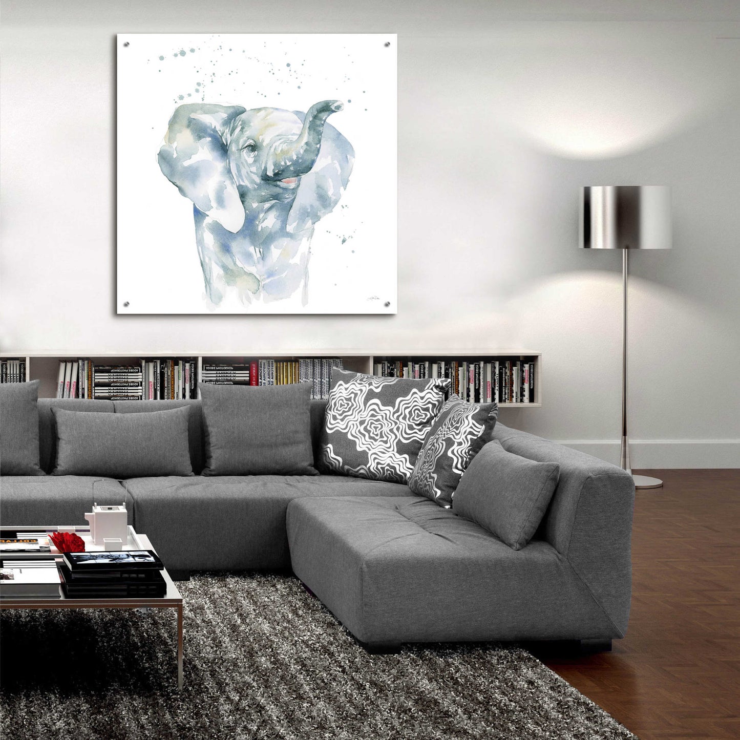 Epic Art 'Baby Elephant' by Katrina Pete, Acrylic Glass Wall Art,36x36