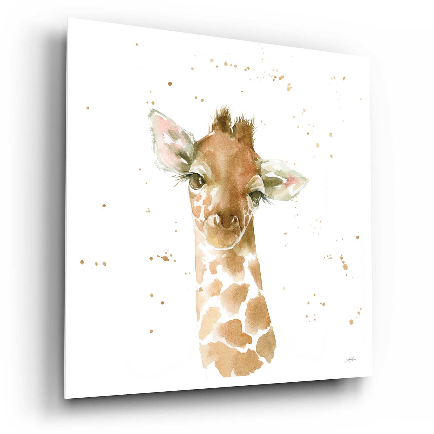 Epic Art 'Baby Giraffe' by Katrina Pete, Acrylic Glass Wall Art,12x12