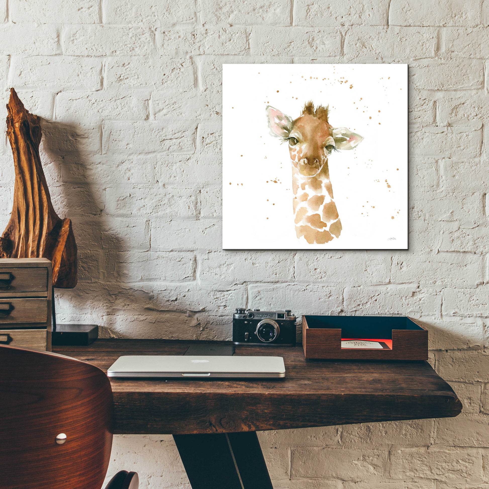 Epic Art 'Baby Giraffe' by Katrina Pete, Acrylic Glass Wall Art,12x12